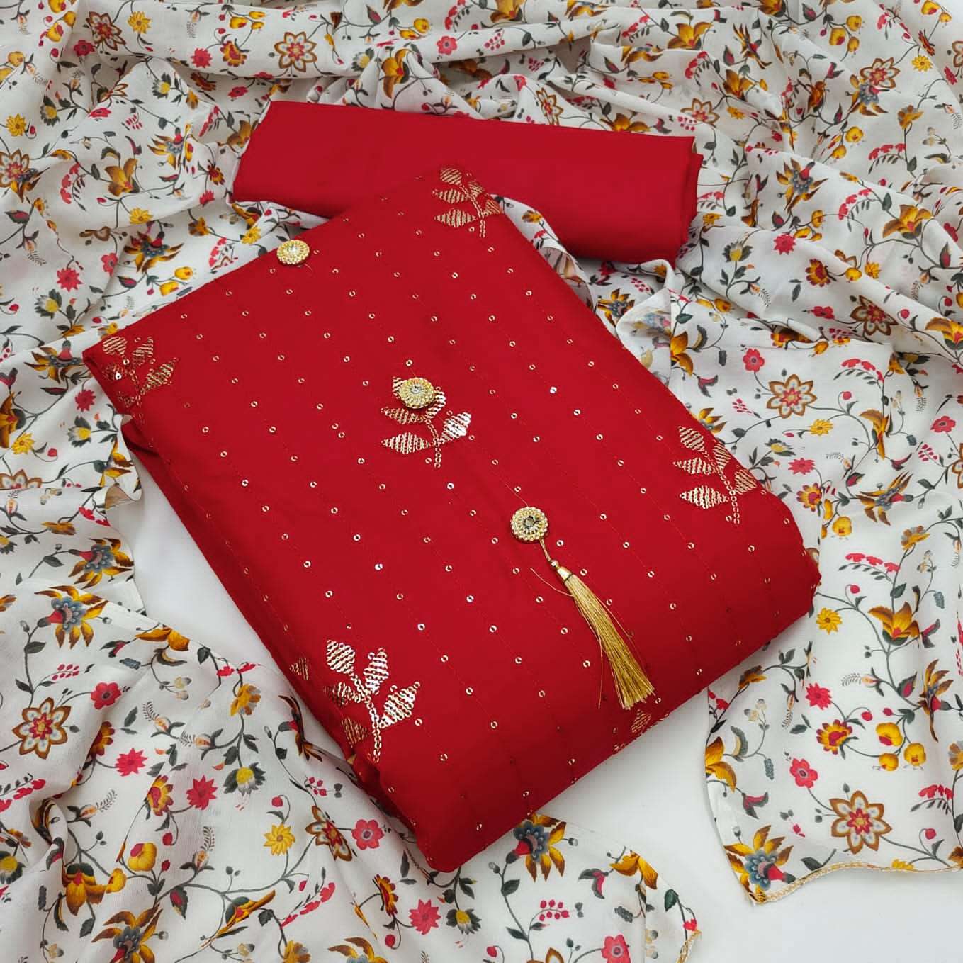 BT-15 DESIGNER PURE COTTON SEQUENCE WORK NON CATALOG SUIT 
