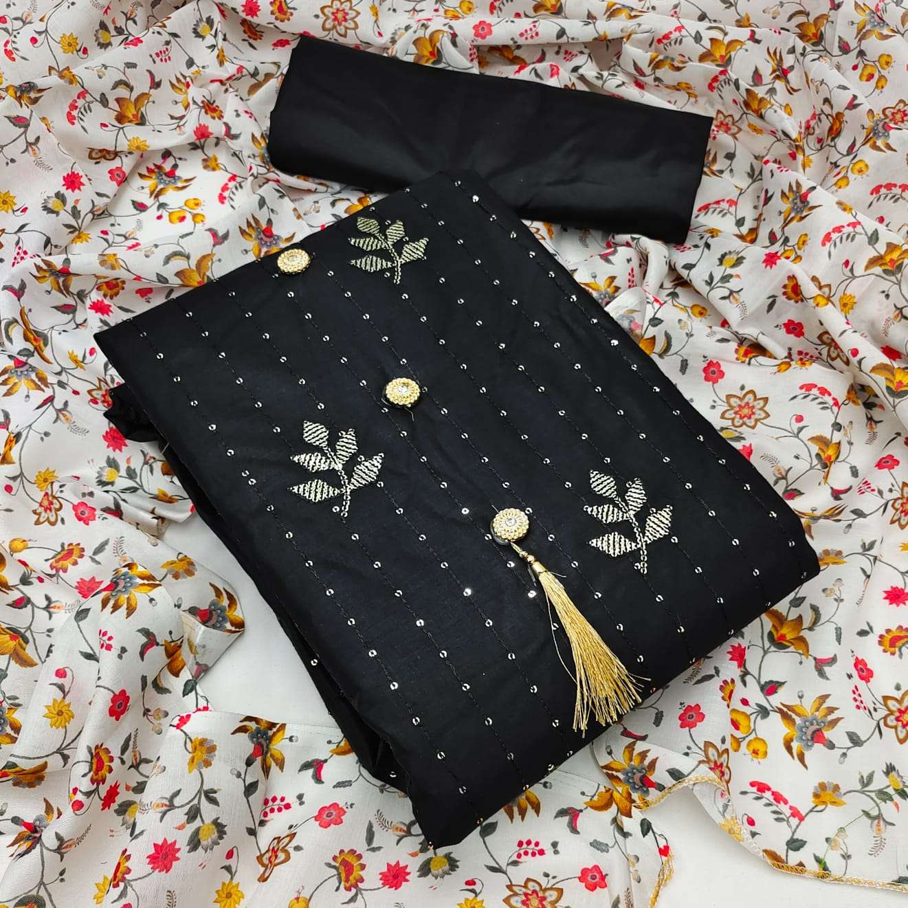 BT-15 DESIGNER PURE COTTON SEQUENCE WORK NON CATALOG SUIT 