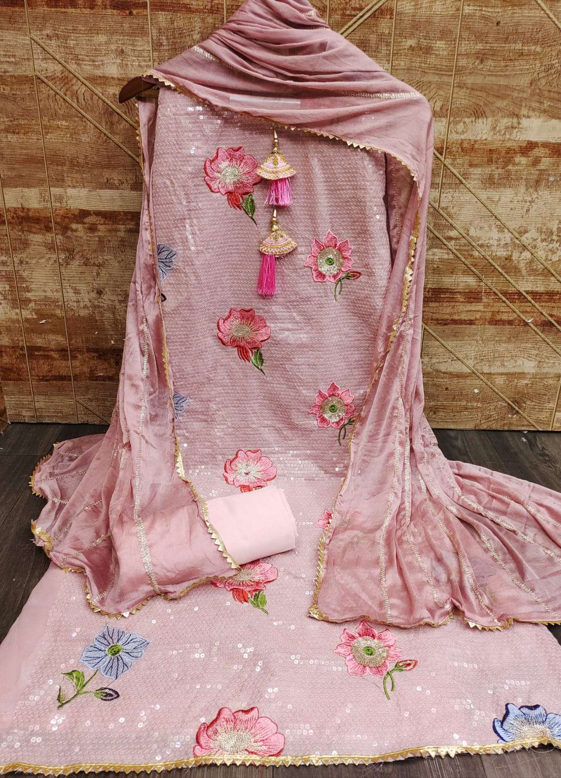 BT-17 DESIGNER FAUX GEORGETTE NON CATALOG SUITss