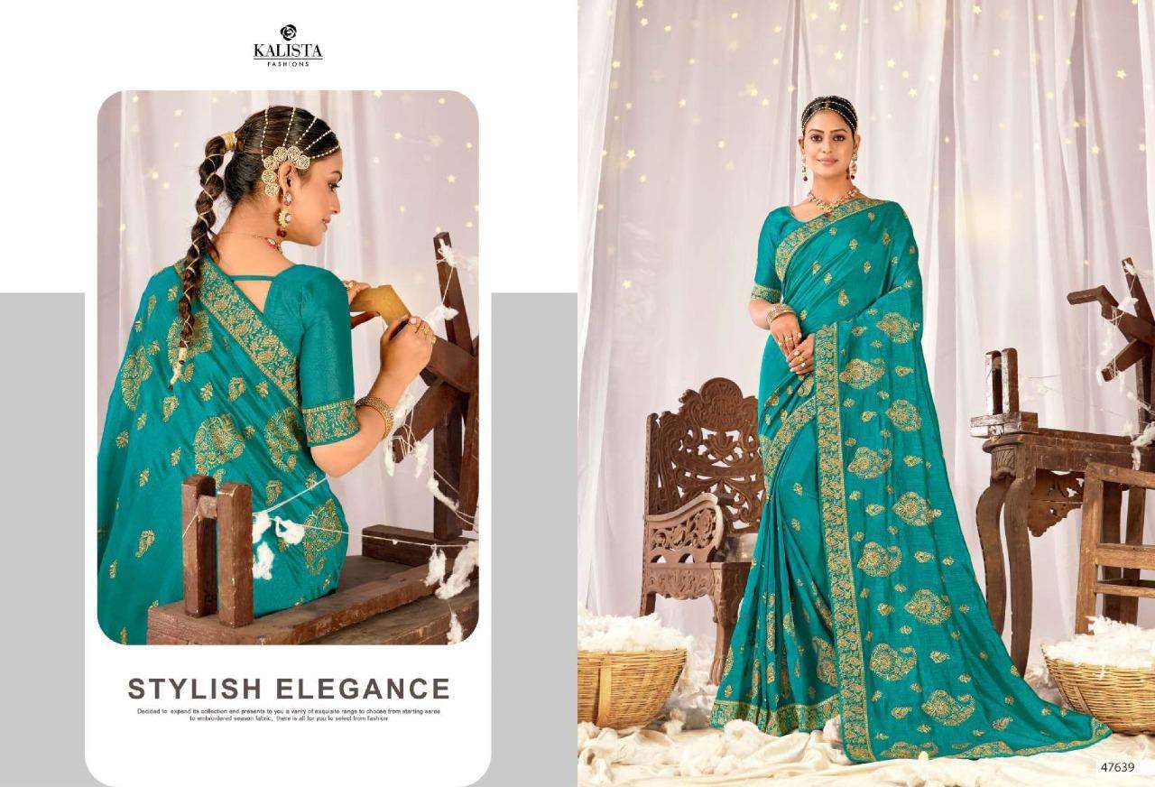 kalista fashions gulkand series 47635-47642 vichitra saree