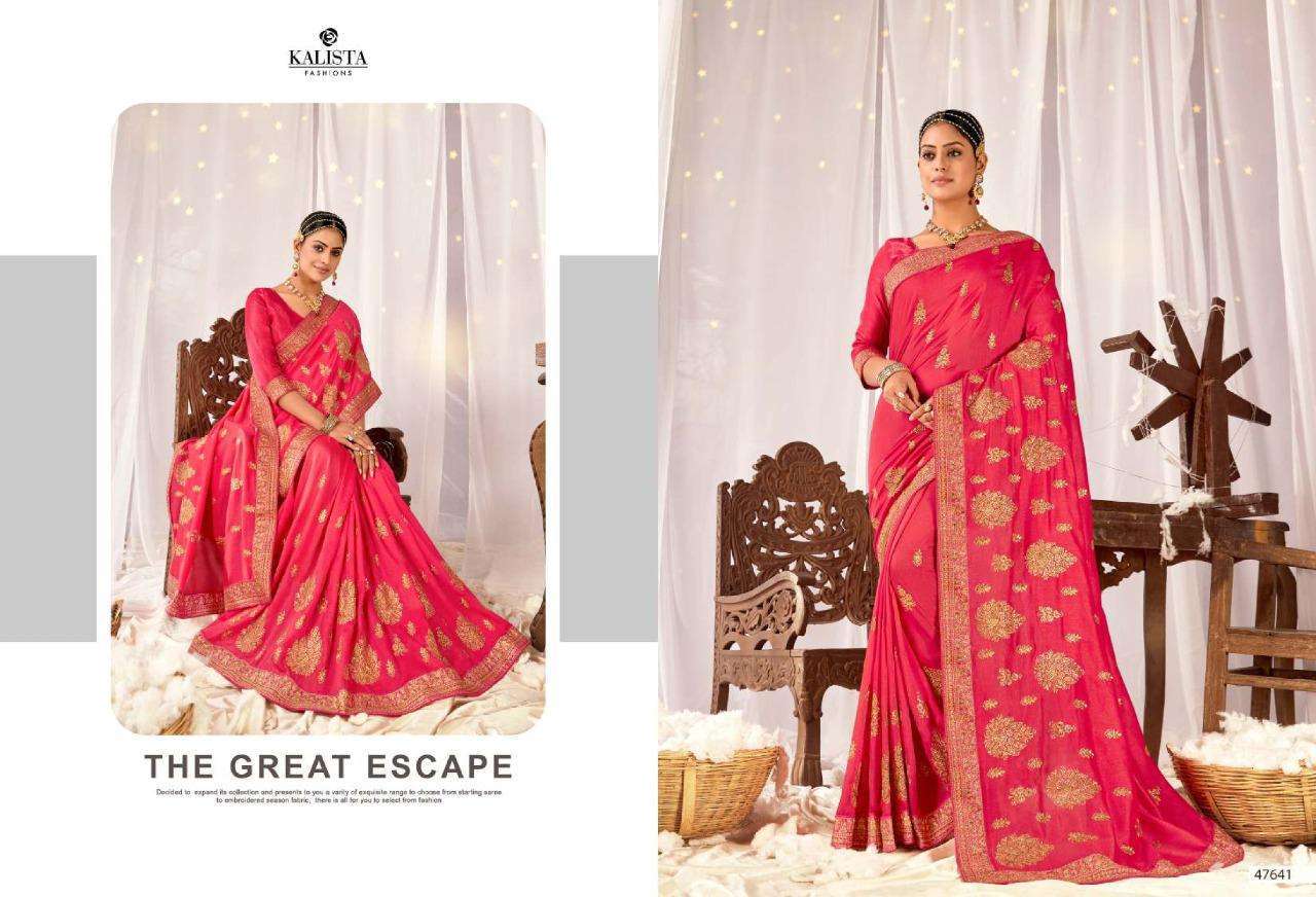 kalista fashions gulkand series 47635-47642 vichitra saree