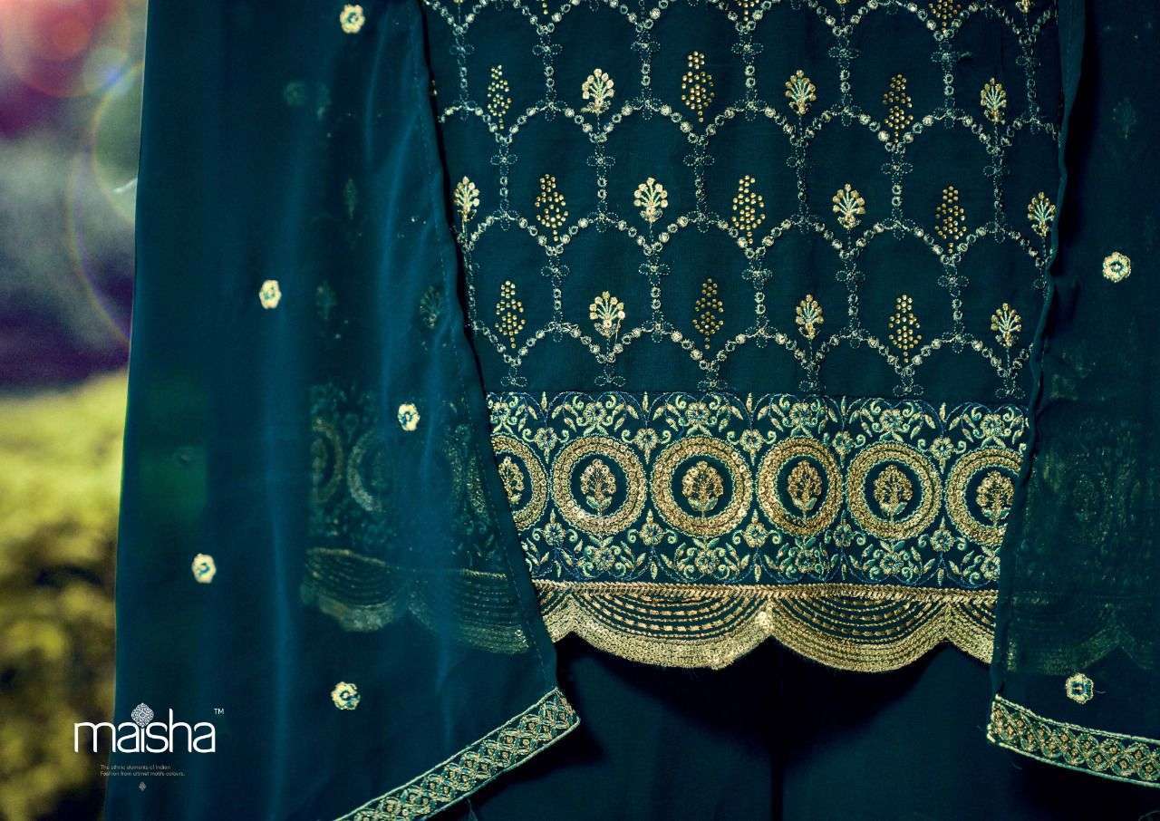 MAISHA PRESENT KORAA PURE GEORGETTE BEAUTIFUL EMBROIDERY WORK SUIT WHOLESALER