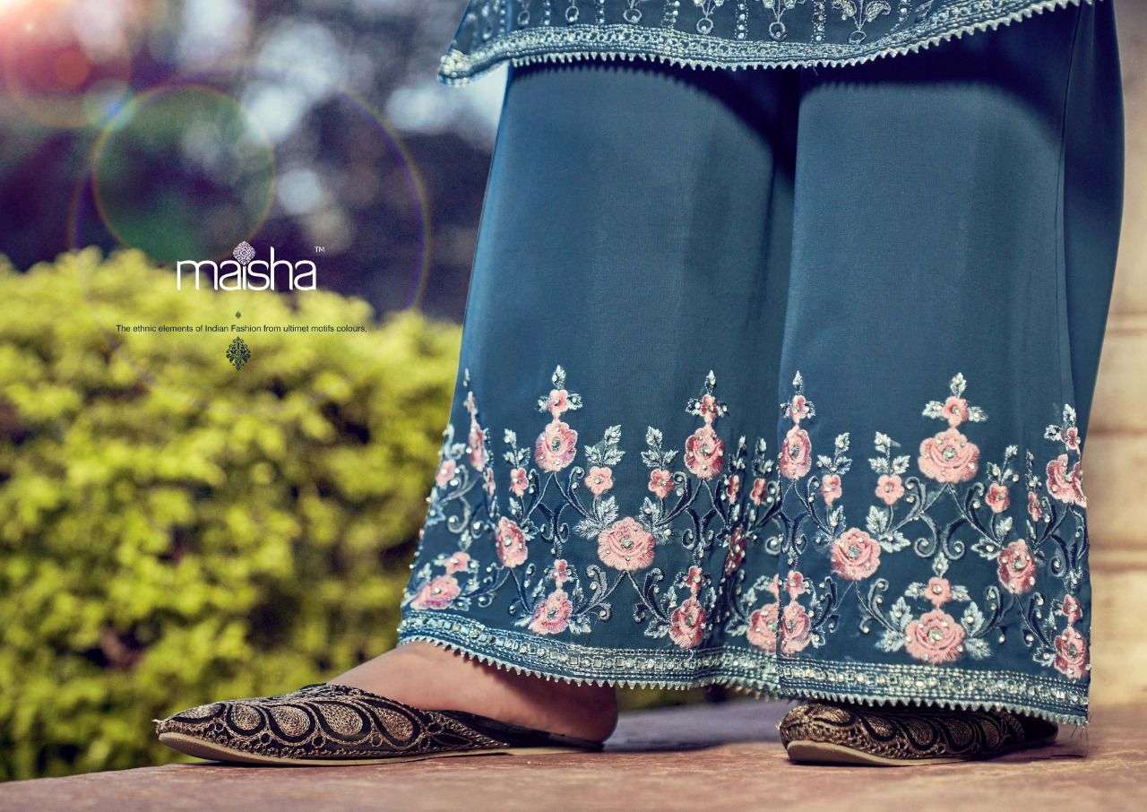 MAISHA PRESENT KORAA PURE GEORGETTE BEAUTIFUL EMBROIDERY WORK SUIT WHOLESALER