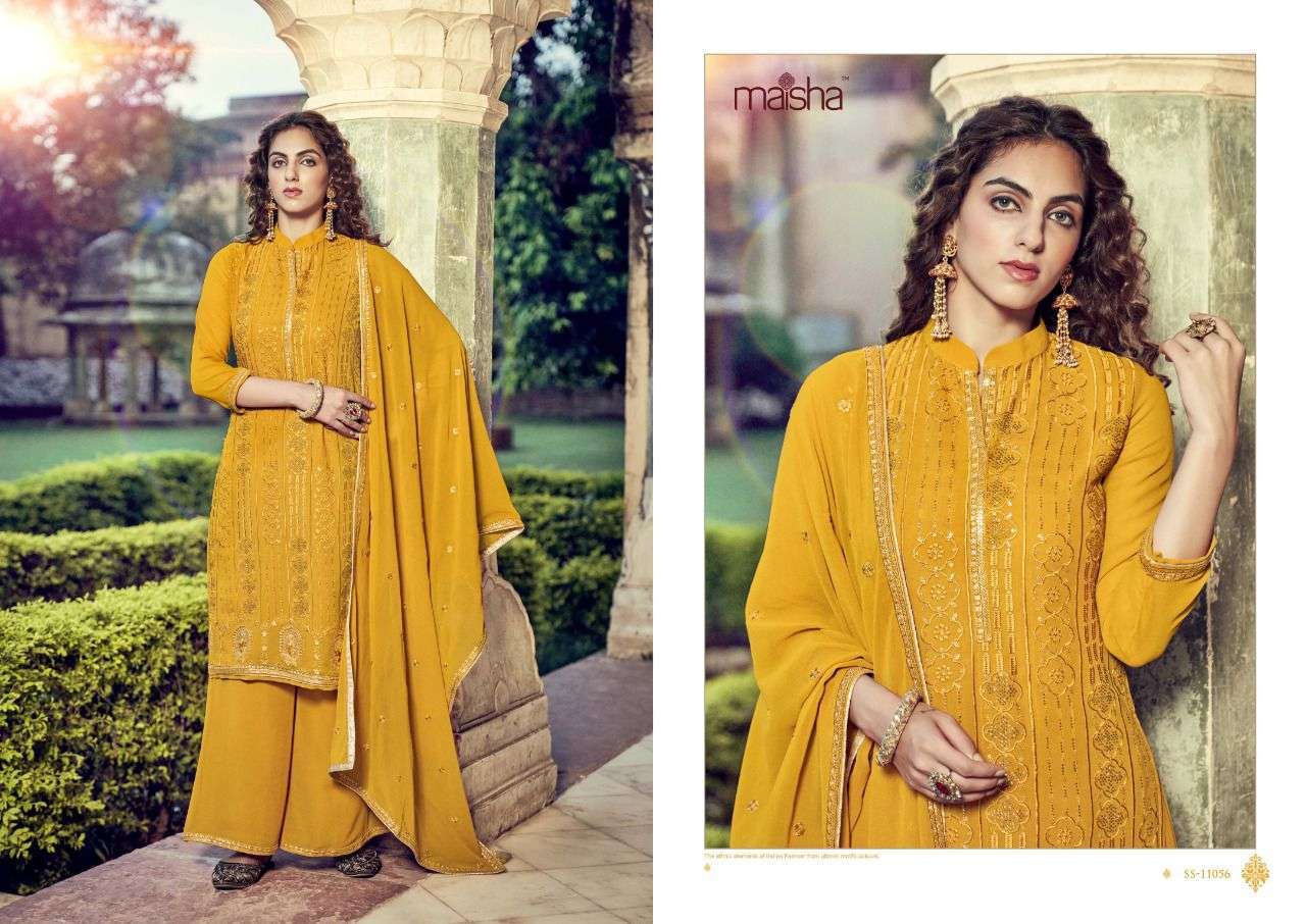 MAISHA PRESENT KORAA PURE GEORGETTE BEAUTIFUL EMBROIDERY WORK SUIT WHOLESALER