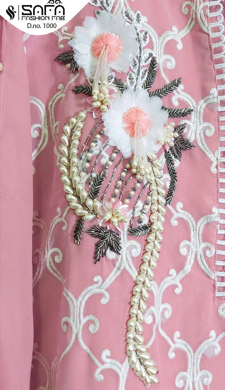 SAFA SF 1000 GEORGETTE WORK FULL STITCH DESIGNER SUITS EXPORTER