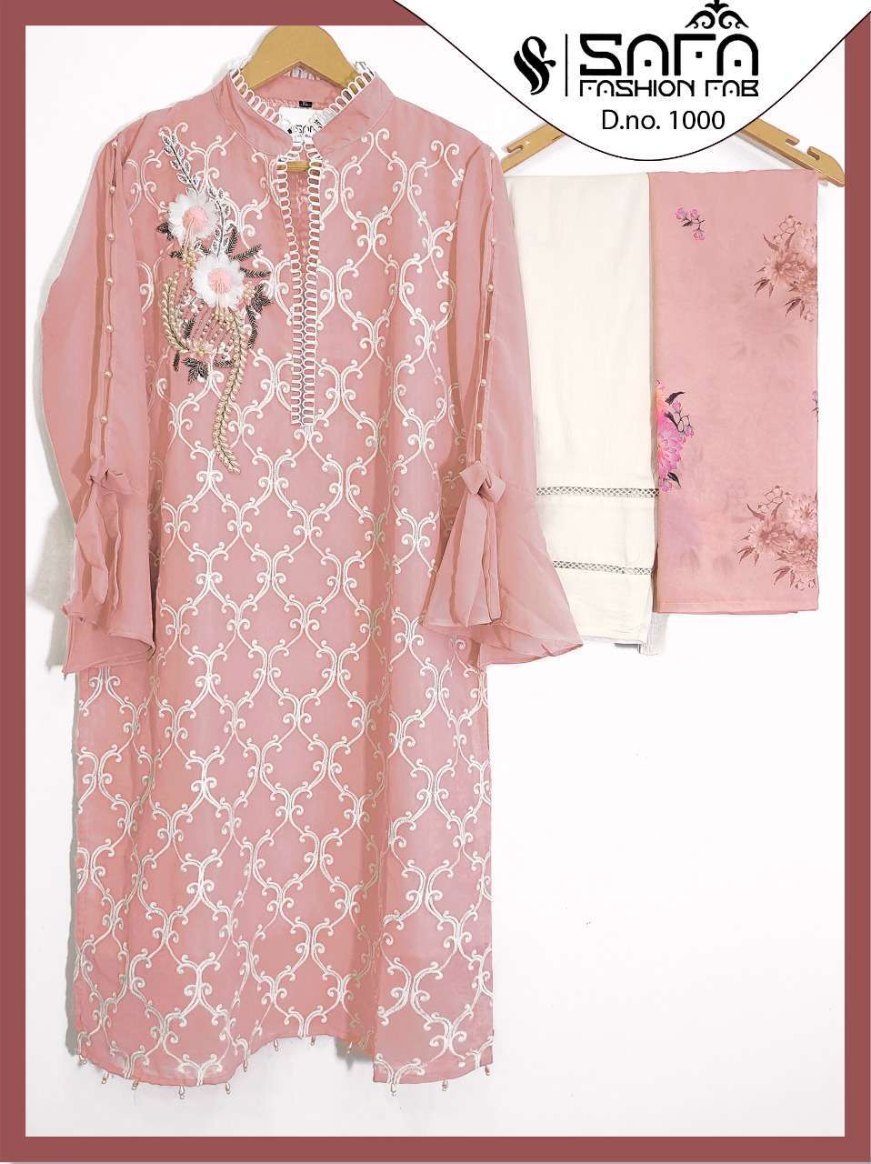 SAFA SF 1000 GEORGETTE WORK FULL STITCH DESIGNER SUITS EXPORTER