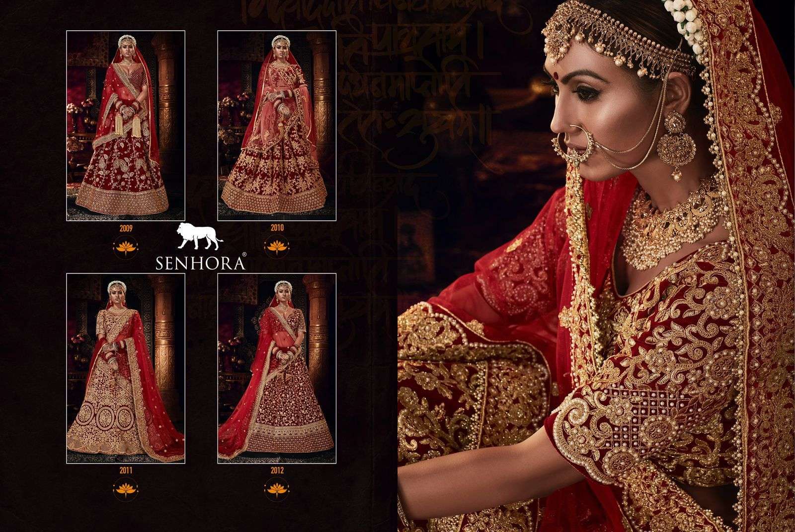 SENHORA SHRADHDHA BRIDAL HERITAGE VOL-4 9000 VELVET LEHENGA 