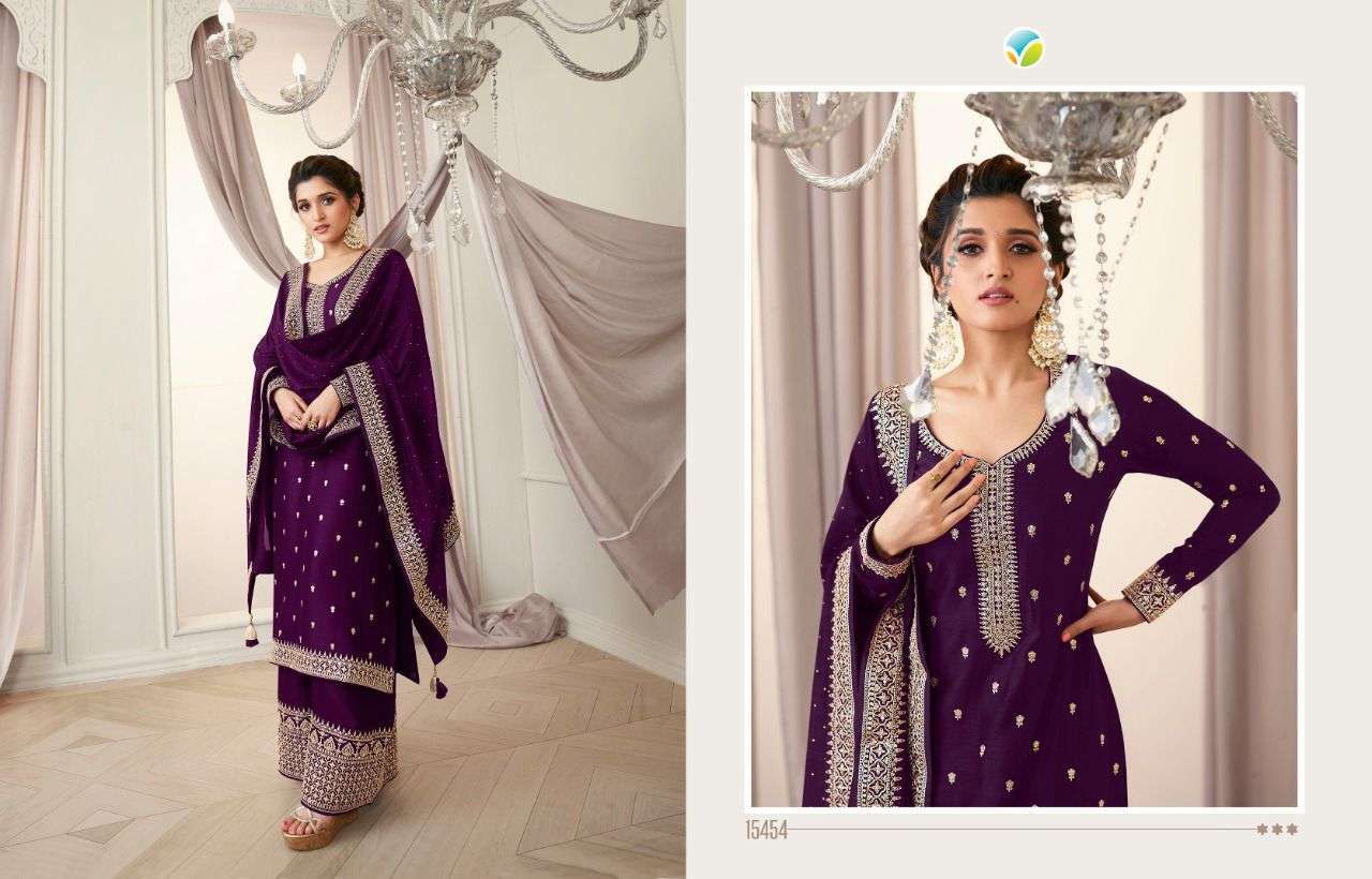 Vinay kaseesh shaheen hit list series 15452-15458 silk georgette suit 
