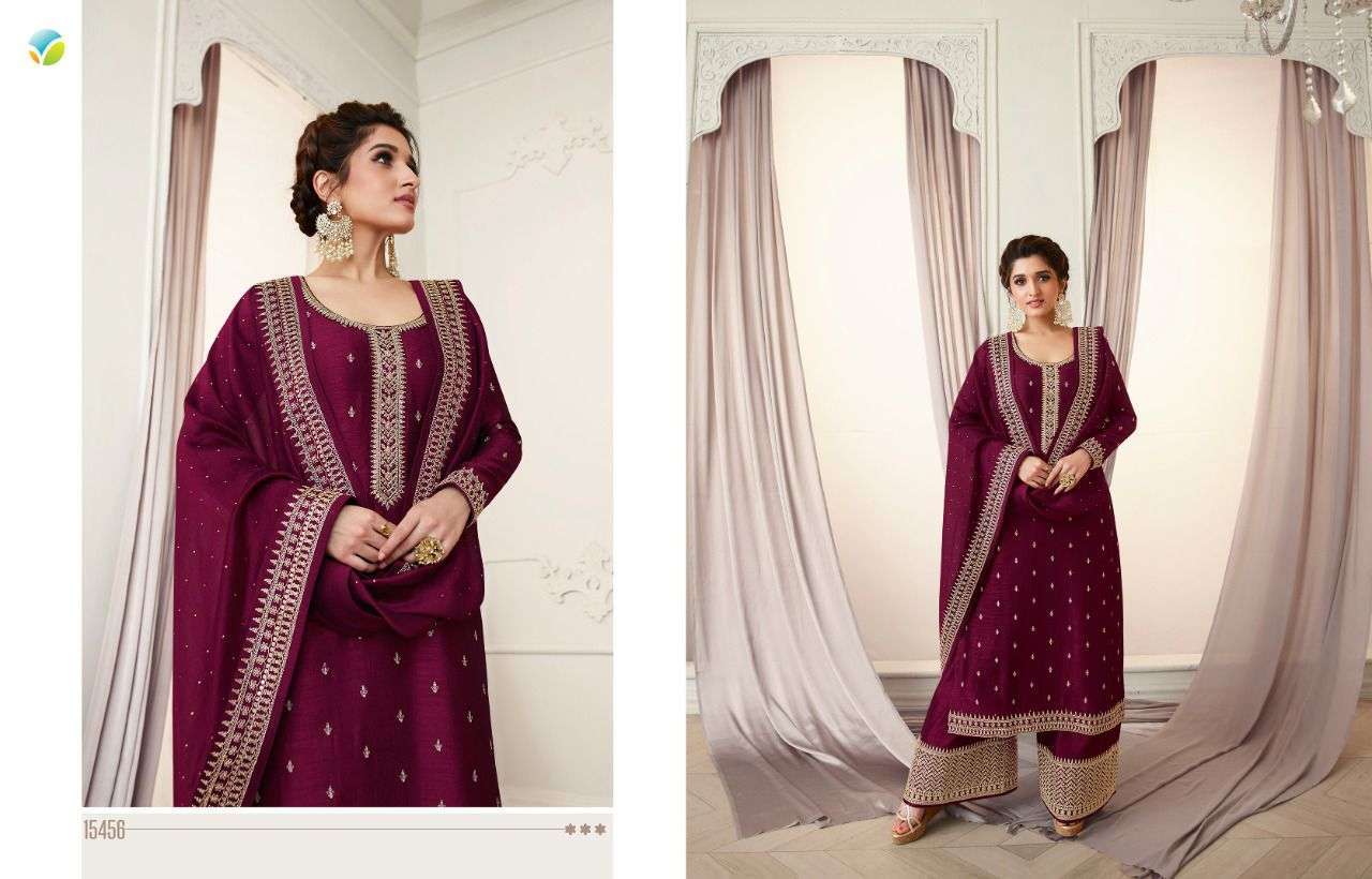 Vinay kaseesh shaheen hit list series 15452-15458 silk georgette suit 