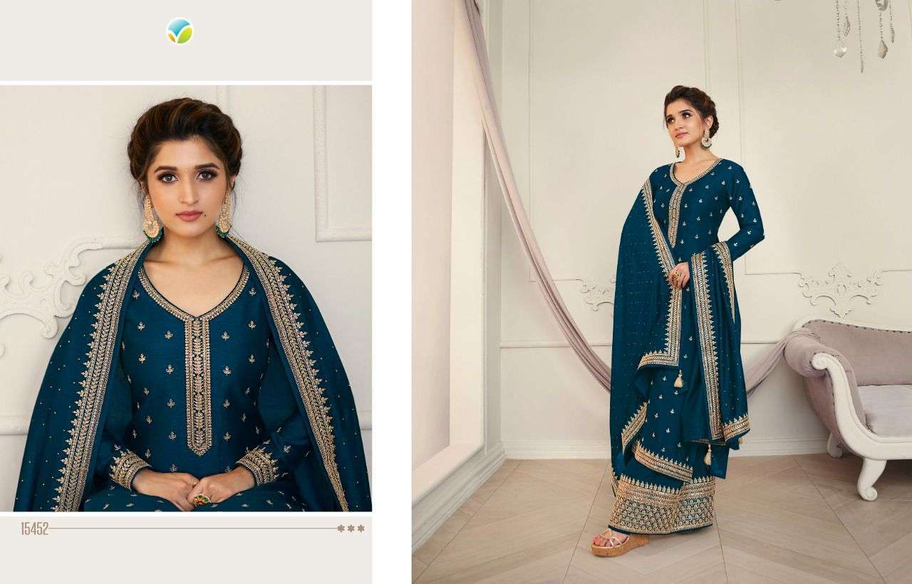 Vinay kaseesh shaheen hit list series 15452-15458 silk georgette suit 