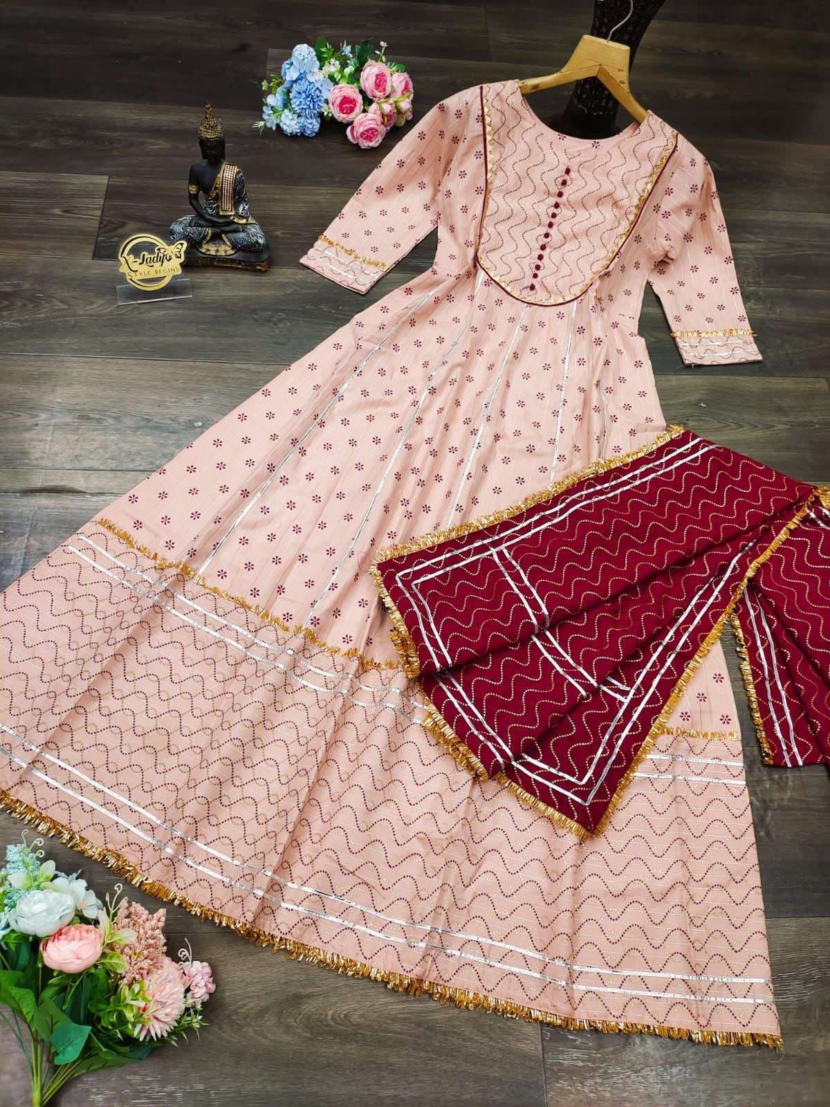 X-LADY GOLD CATALOGUE VOL-2 DESIGNER COTTON LUREX KURTI WITH DUPATTA 