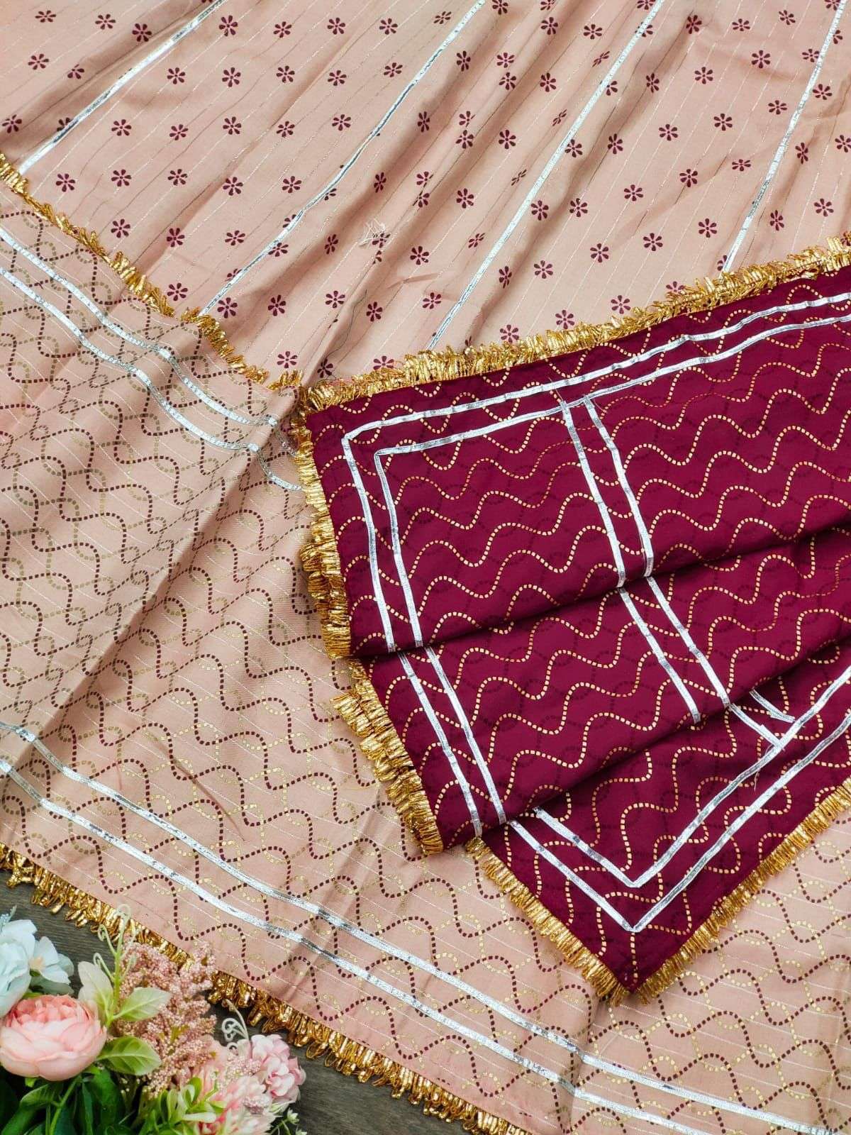 X-LADY GOLD CATALOGUE VOL-2 DESIGNER COTTON LUREX KURTI WITH DUPATTA 