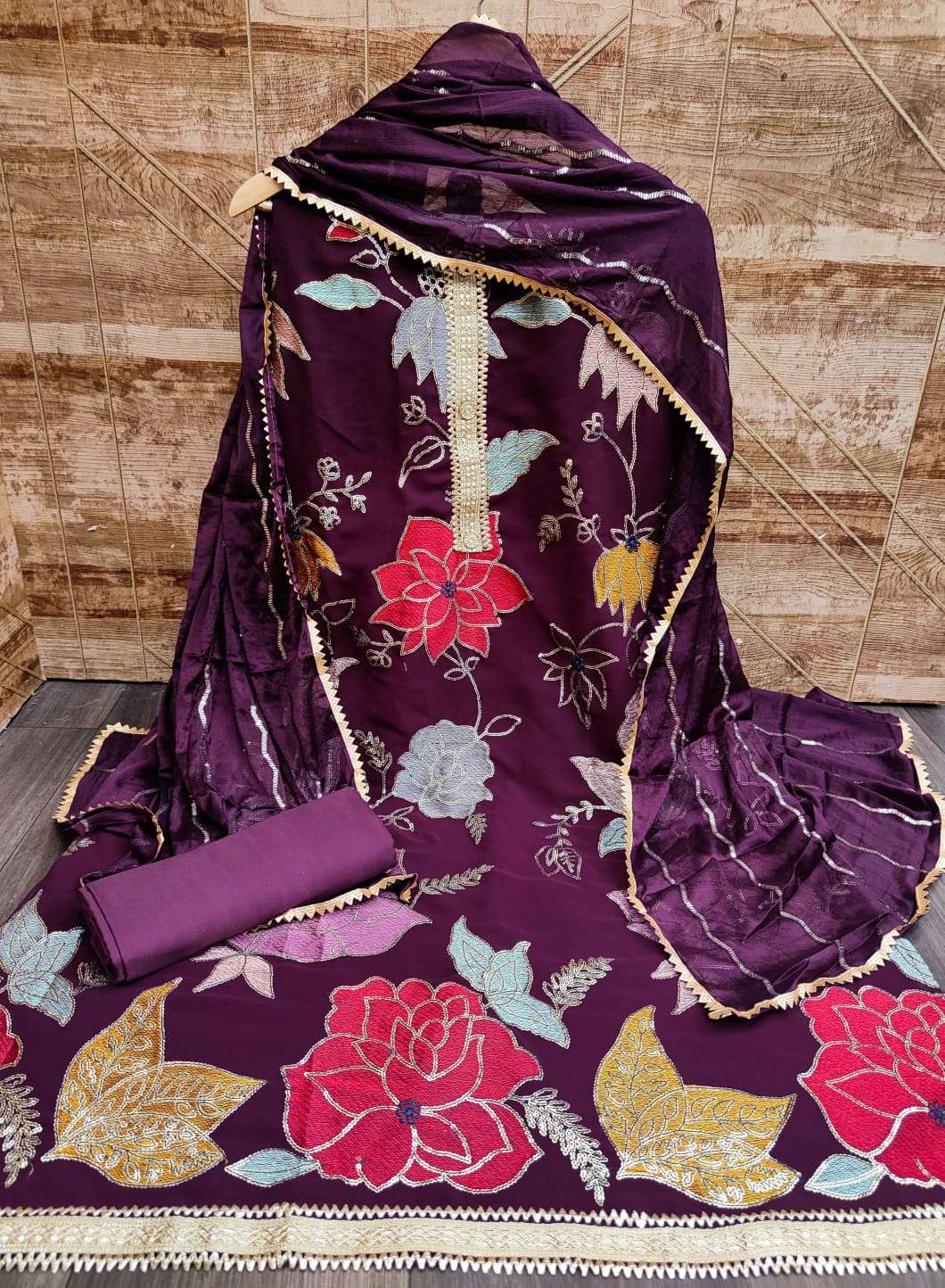 BT-17 DESIGNER FAUX GEORGETTE EMBROIDERY WORK NON CATALOG SUIT 
