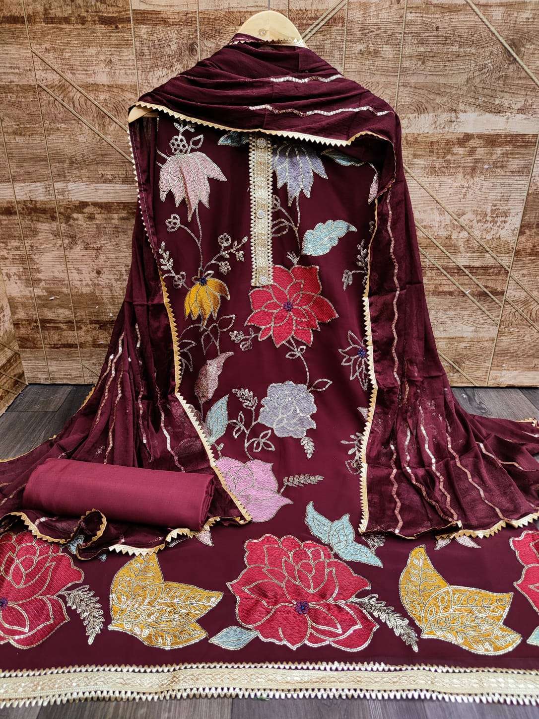 BT-17 DESIGNER FAUX GEORGETTE EMBROIDERY WORK NON CATALOG SUIT 