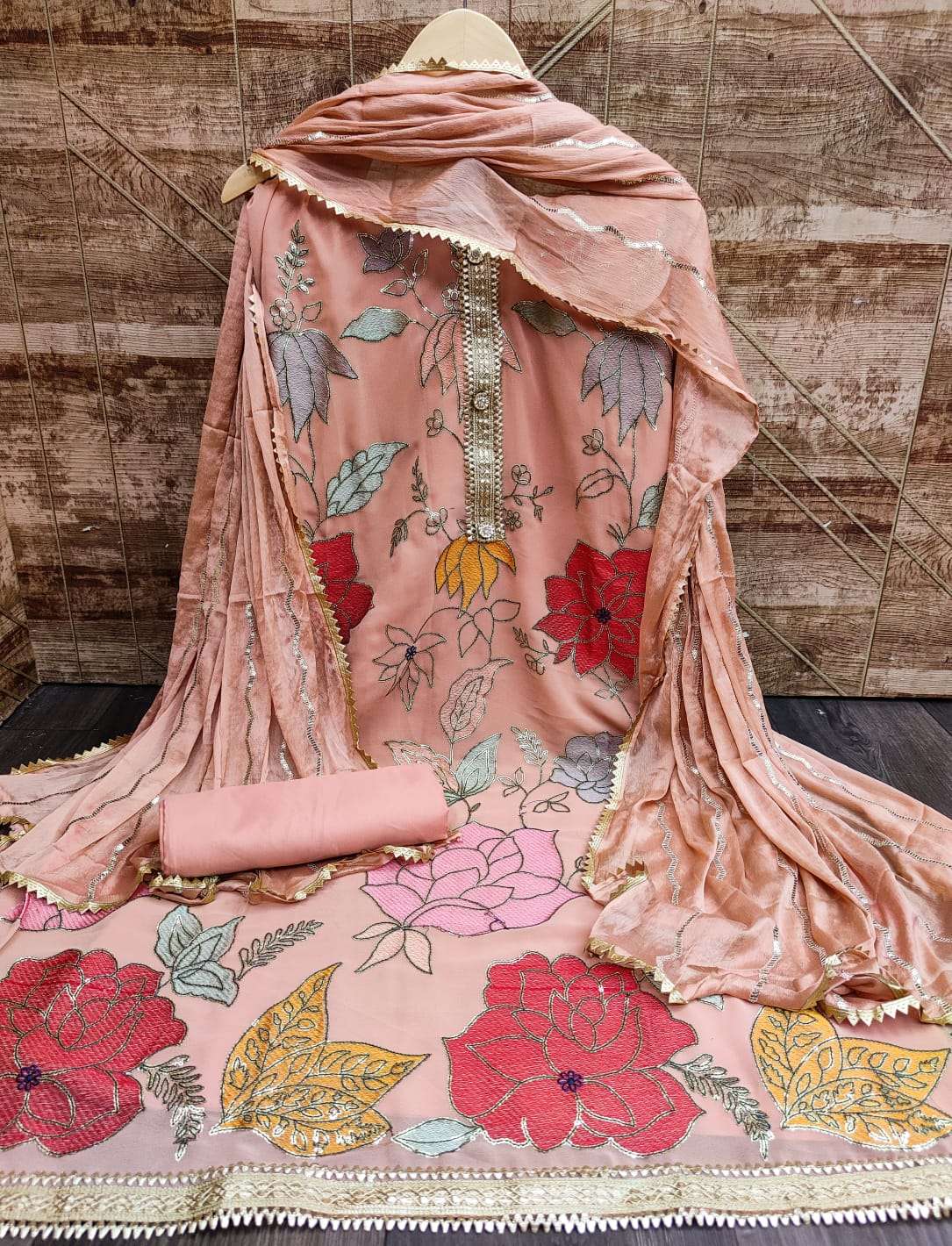 BT-17 DESIGNER FAUX GEORGETTE EMBROIDERY WORK NON CATALOG SUIT 