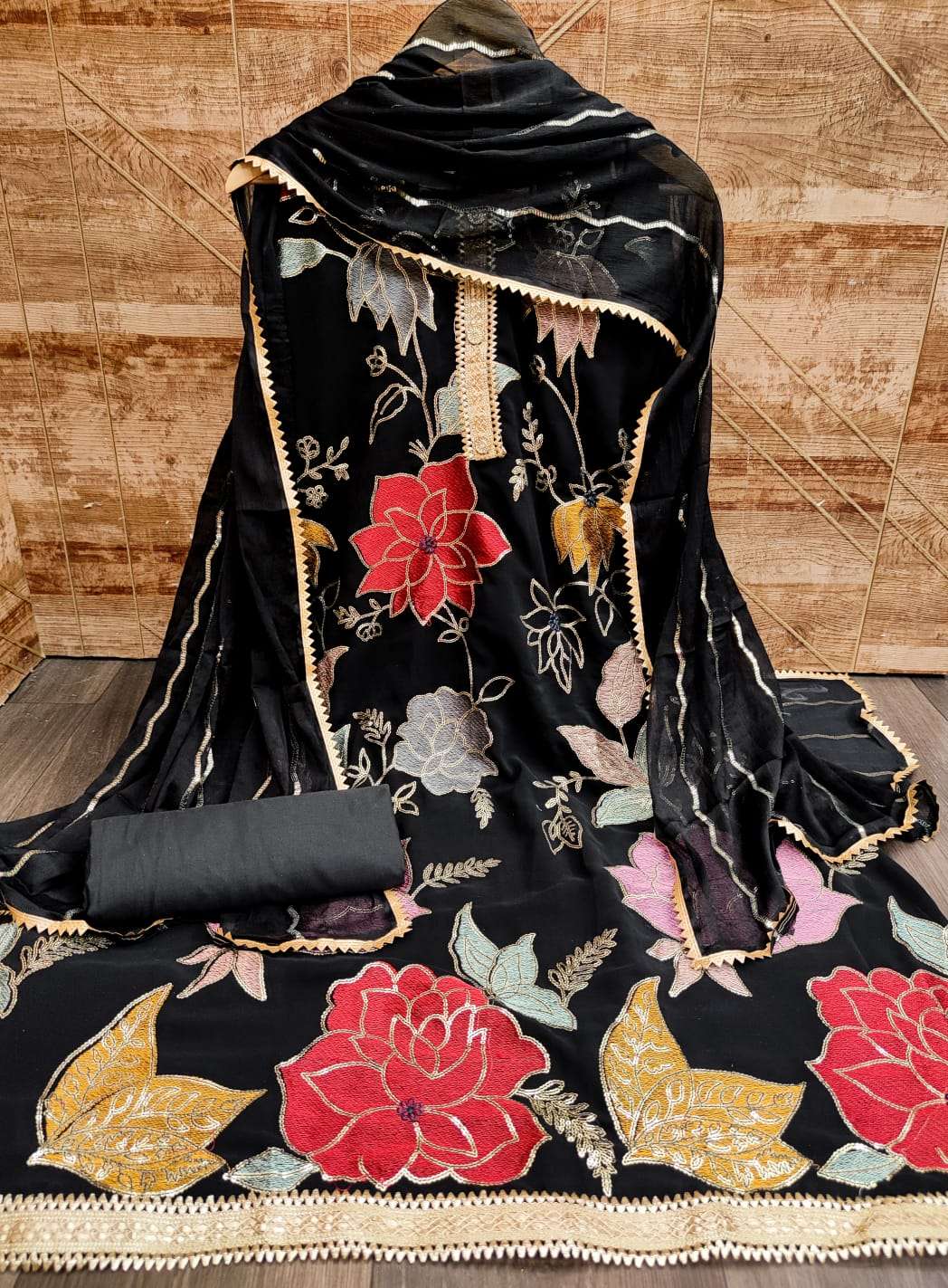 BT-17 DESIGNER FAUX GEORGETTE EMBROIDERY WORK NON CATALOG SUIT 