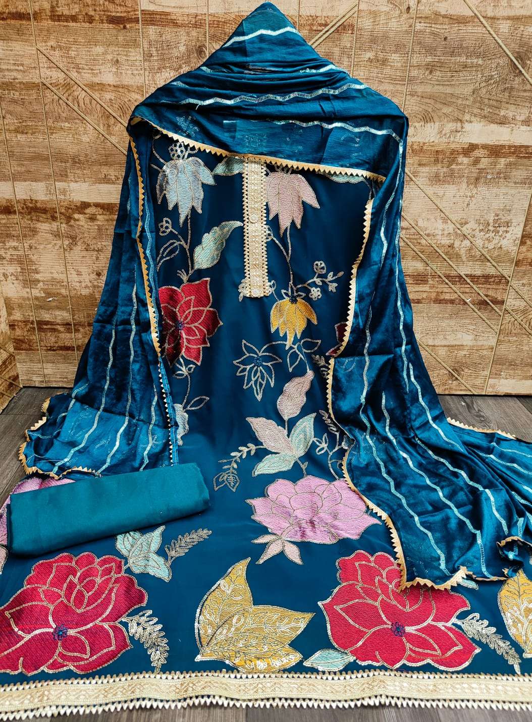 BT-17 DESIGNER FAUX GEORGETTE EMBROIDERY WORK NON CATALOG SUIT 