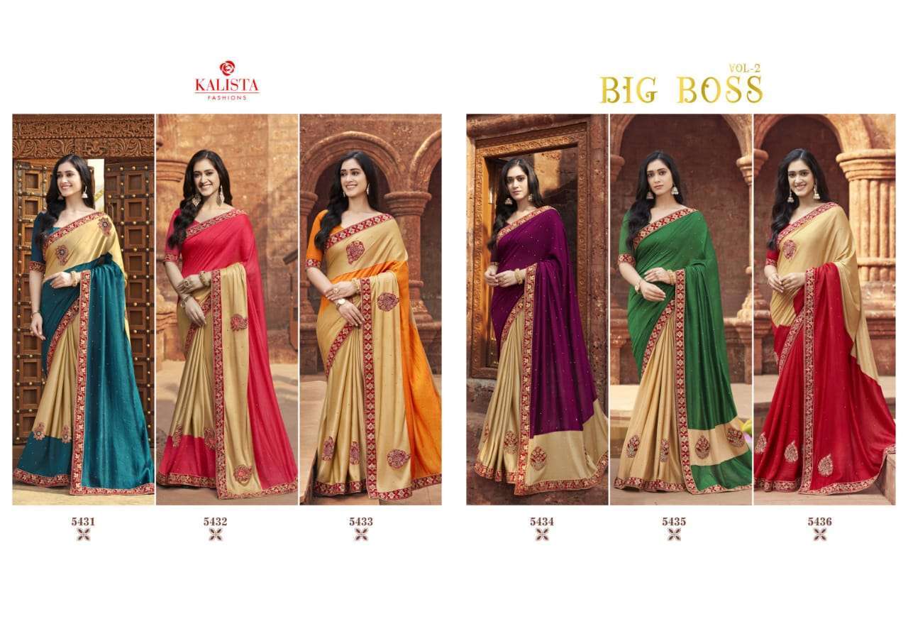 kalista big boss vol 2 series 5431-5436 Vichitra with diamond saree