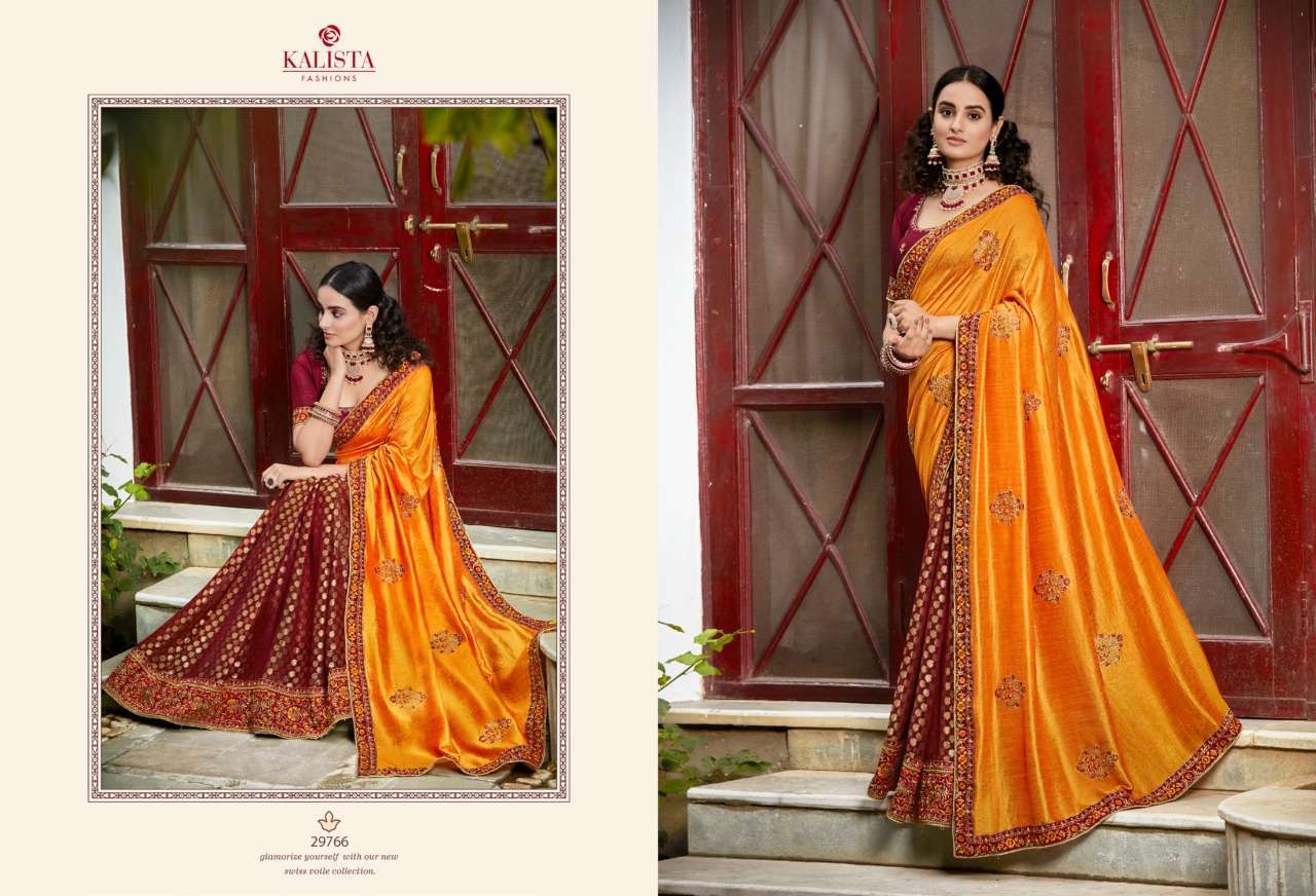 kalista sangeet gold vol 2 series 29765-29770 vichitra and viscose saree