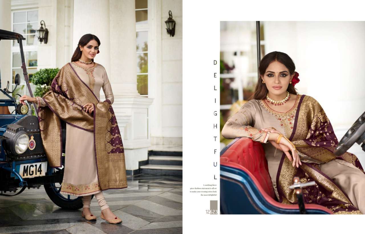 meera zisa banarasi vol-11 hit list series 12622-12625 satin georgette suit