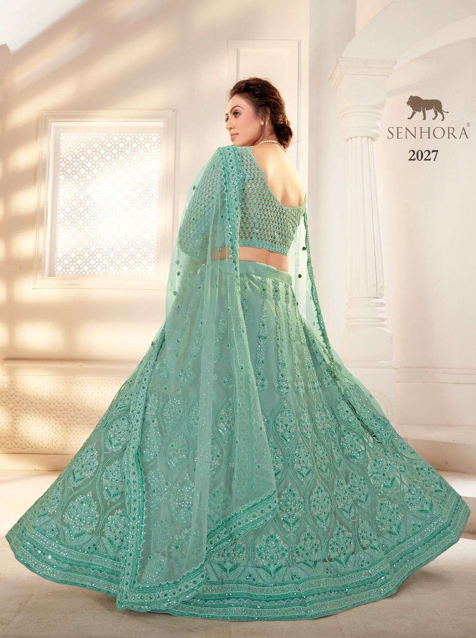 SENHORA BRIDAL HERITAGE VOL-10 DESIGNER NET SILK SATIN LEHENGA 