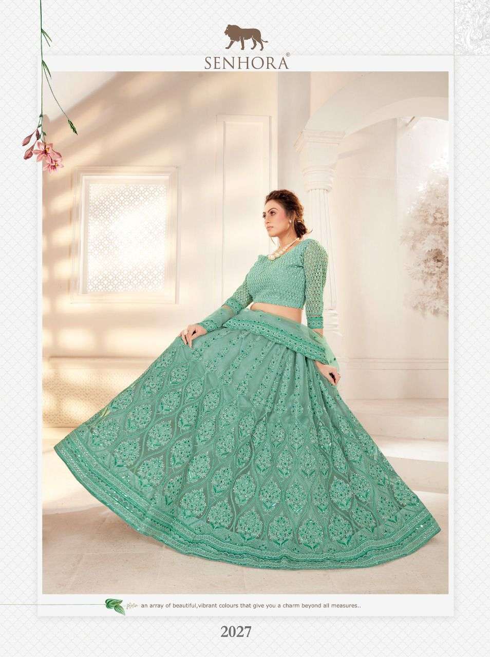 SENHORA BRIDAL HERITAGE VOL-10 DESIGNER NET SILK SATIN LEHENGA 