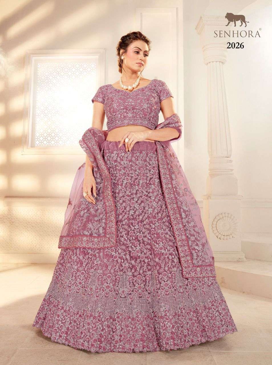SENHORA BRIDAL HERITAGE VOL-10 DESIGNER NET SILK SATIN LEHENGA 