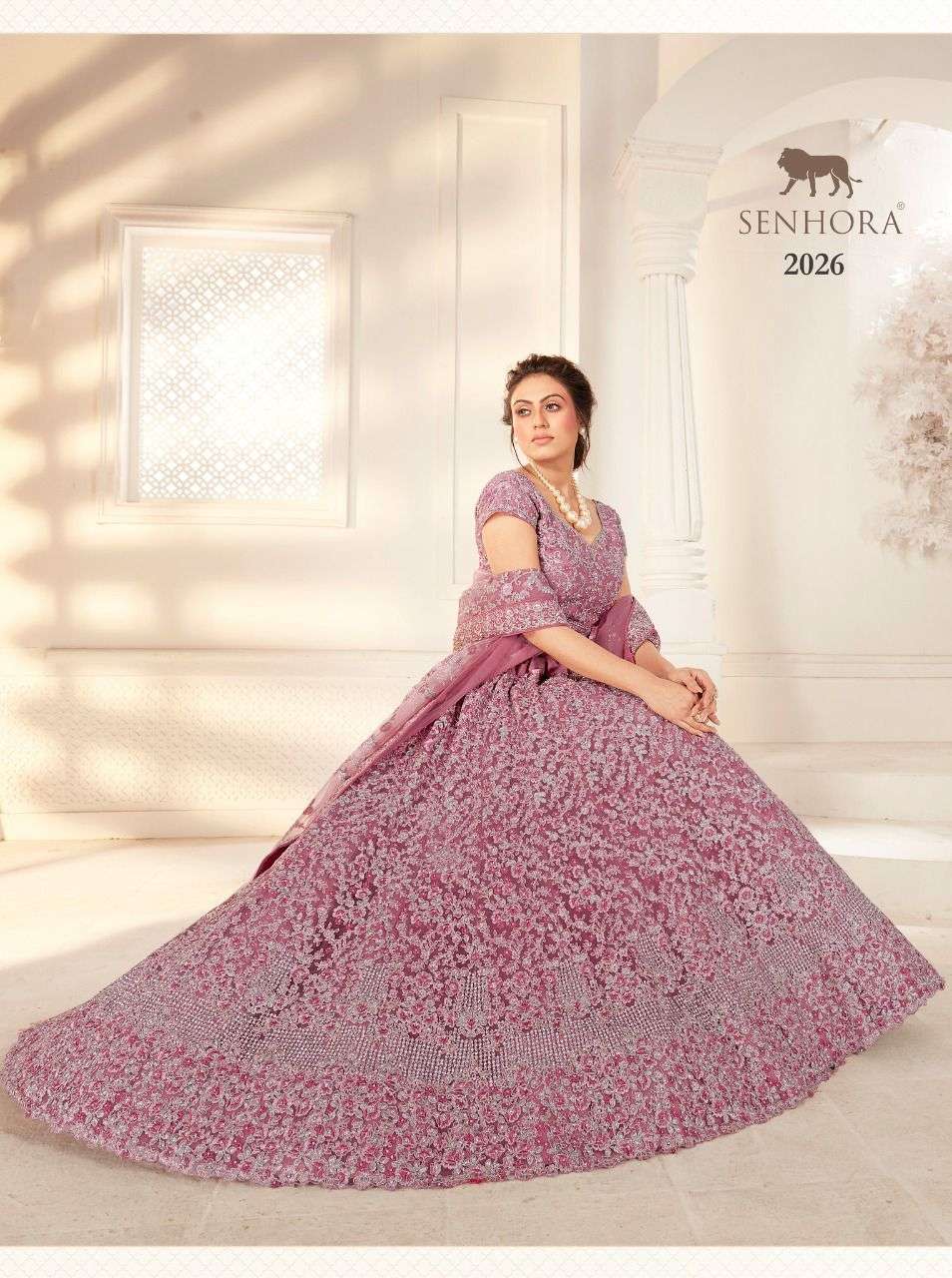 SENHORA BRIDAL HERITAGE VOL-10 DESIGNER NET SILK SATIN LEHENGA 