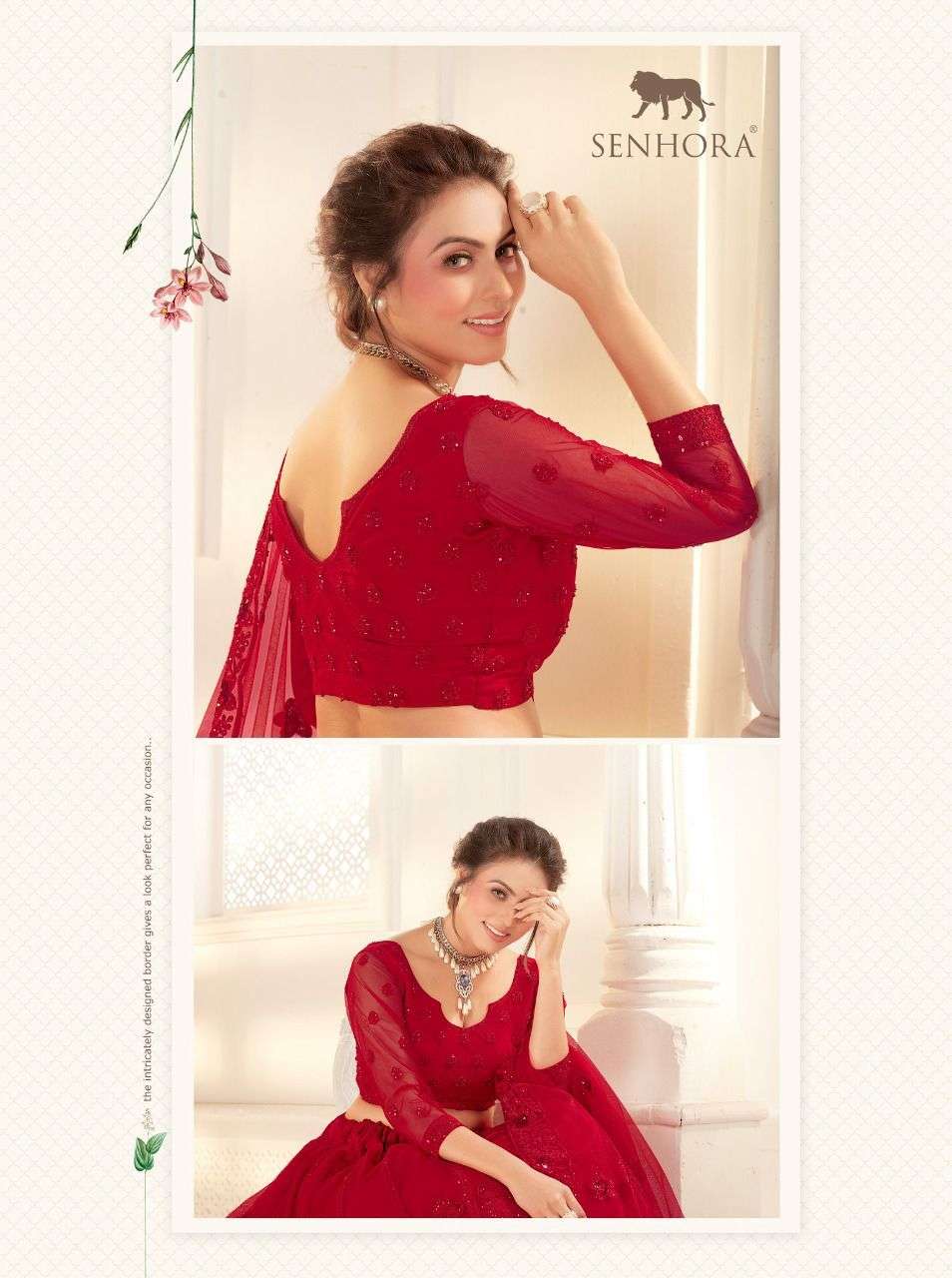SENHORA BRIDAL HERITAGE VOL-10 DESIGNER NET SILK SATIN LEHENGA 