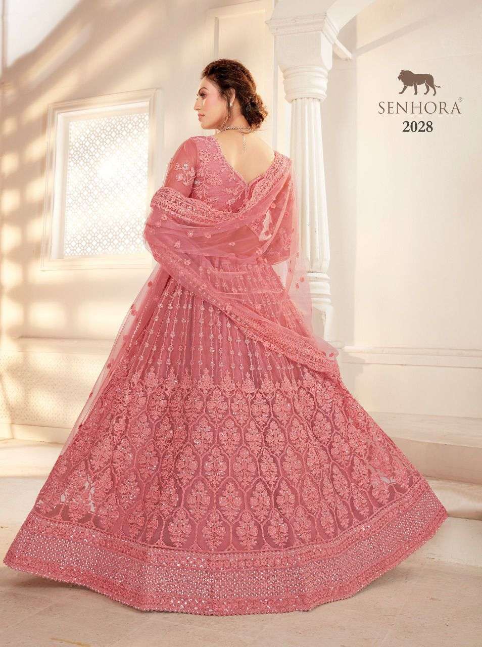 SENHORA BRIDAL HERITAGE VOL-10 DESIGNER NET SILK SATIN LEHENGA 