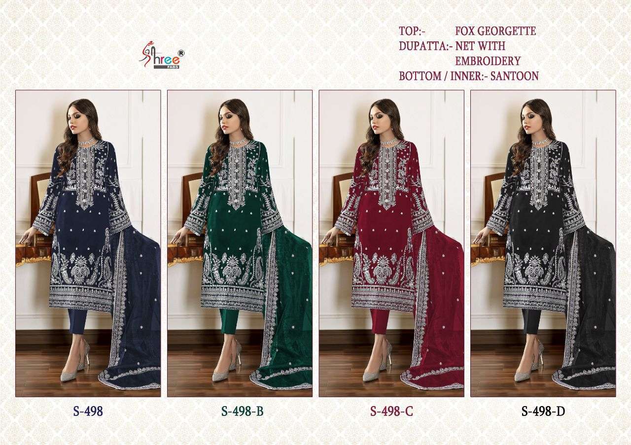 shree fabs s 498 colors pakistani georgette suits