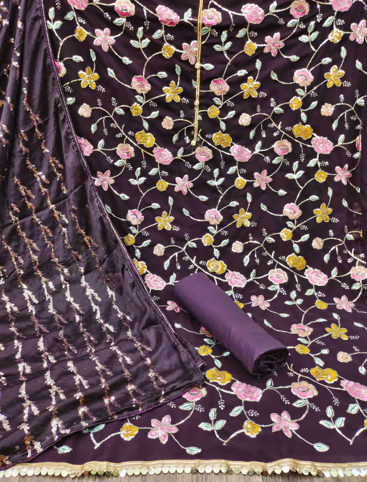 BT-17 DESIGNER FAUX GEORGETTE EMBROIDERY NON CATALOG SUIT 