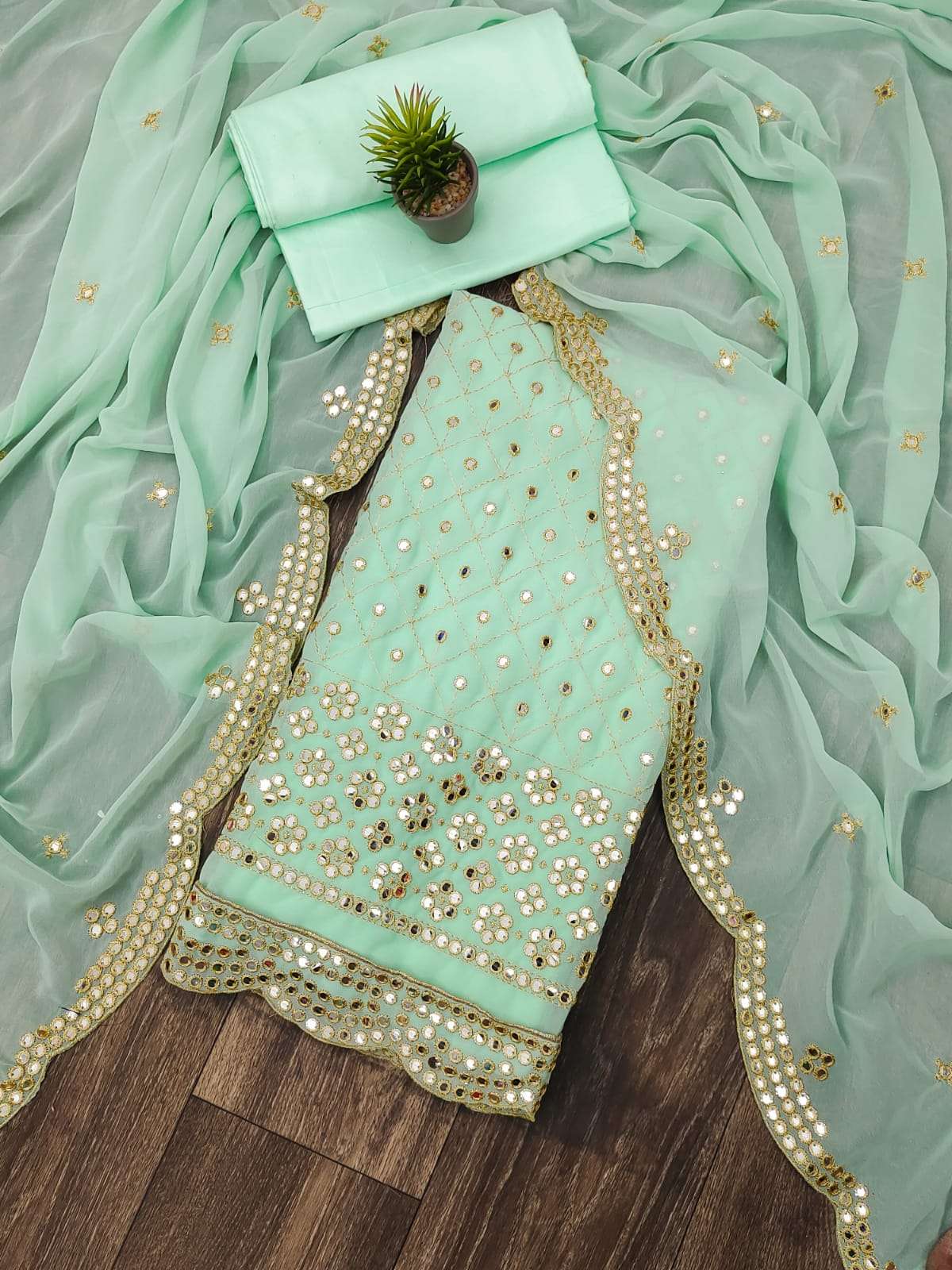 BT-17 DESIGNER GEORGETTE EMBROIDERY NON CATALOG DRESS 