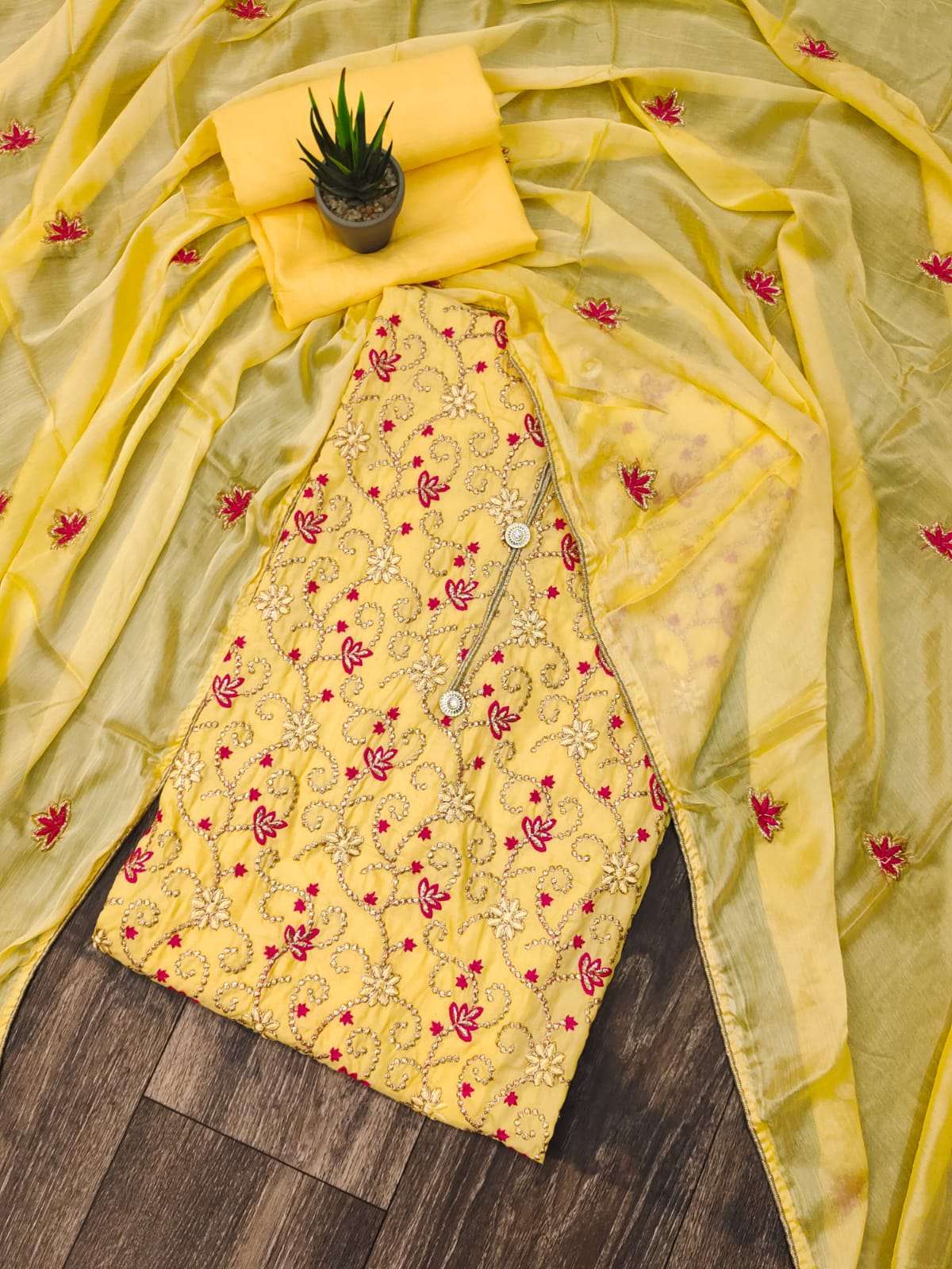 BT-17 DESIGNER MUSLIN COTTON WITH HEAVY EMBROIDERY WORK NON CATALOG SUIT 