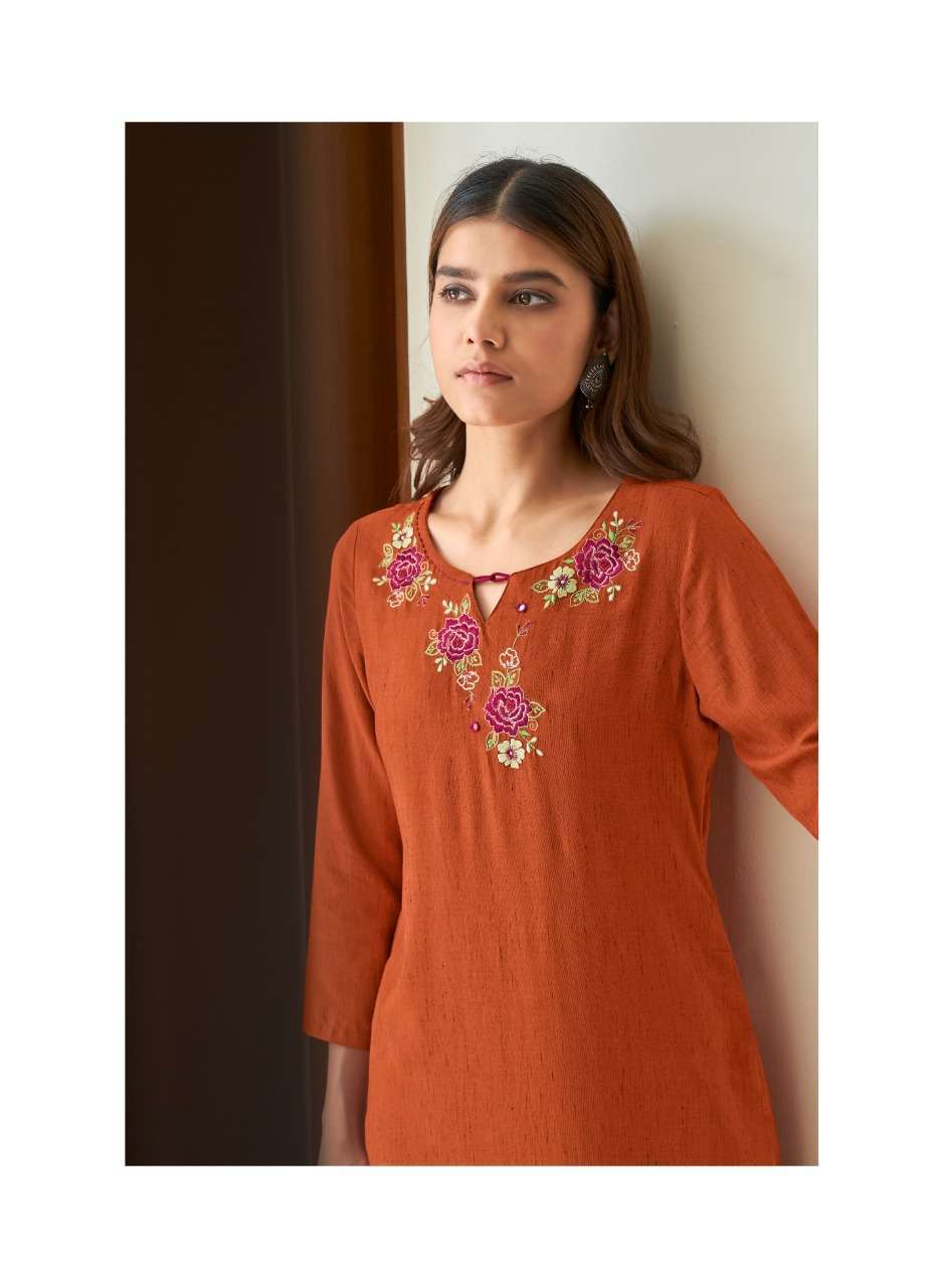 four buttons colors vol 12 series 5121-5128 heavy viscose kurti 