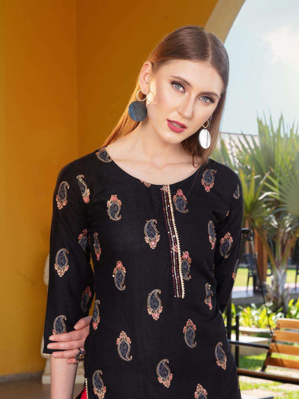 heritage ananta vol-2 series 01-07 rayon slub kurti 