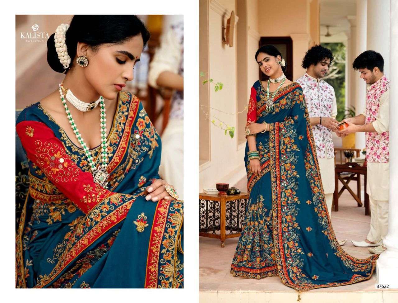 kalista rajnandini series 87621-87626 gaga silk saree