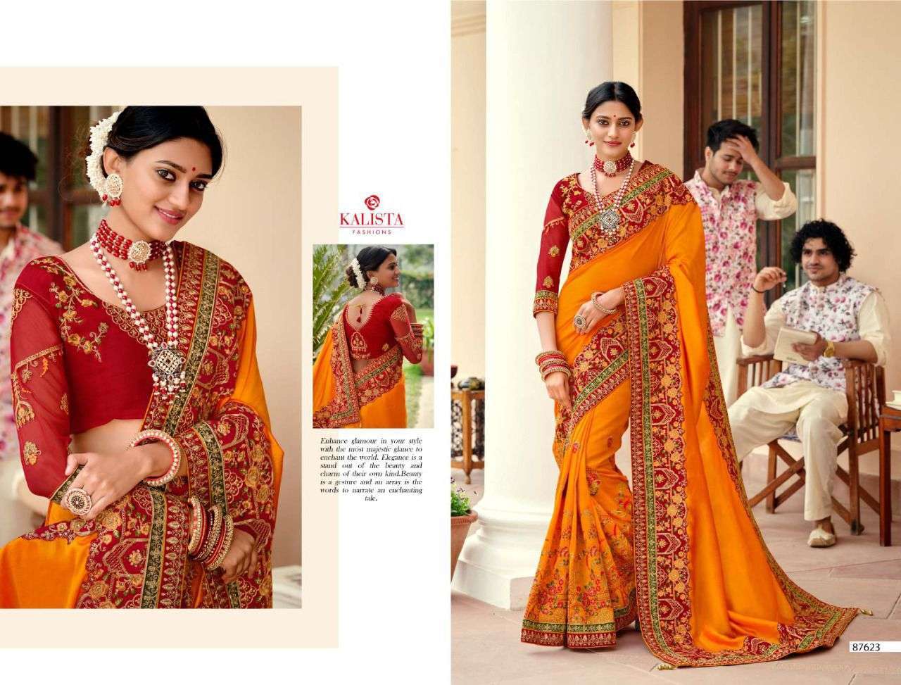 kalista rajnandini series 87621-87626 gaga silk saree