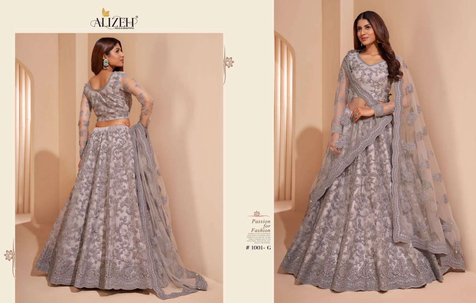ALIZEH OFFICIAL BRIDEL HERITAGE COLOR SPLASH DESIGNER FANCY LEHENGA 