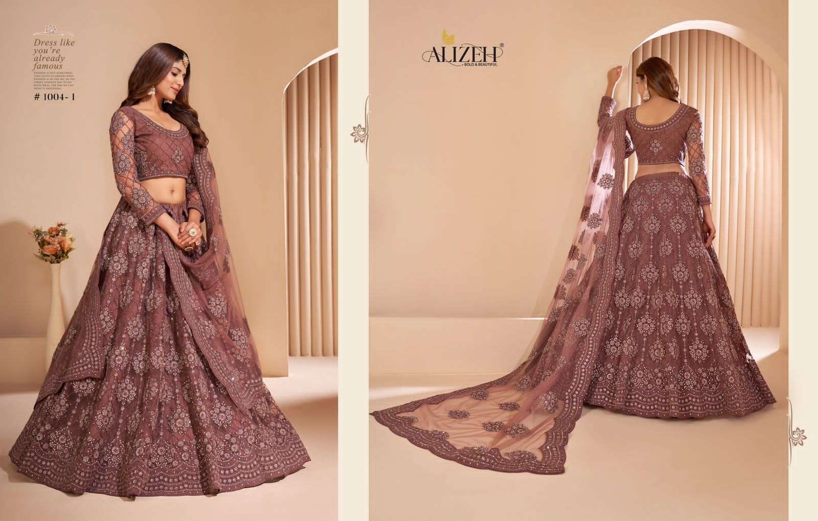 ALIZEH OFFICIAL BRIDEL HERITAGE COLOR SPLASH DESIGNER FANCY LEHENGA 