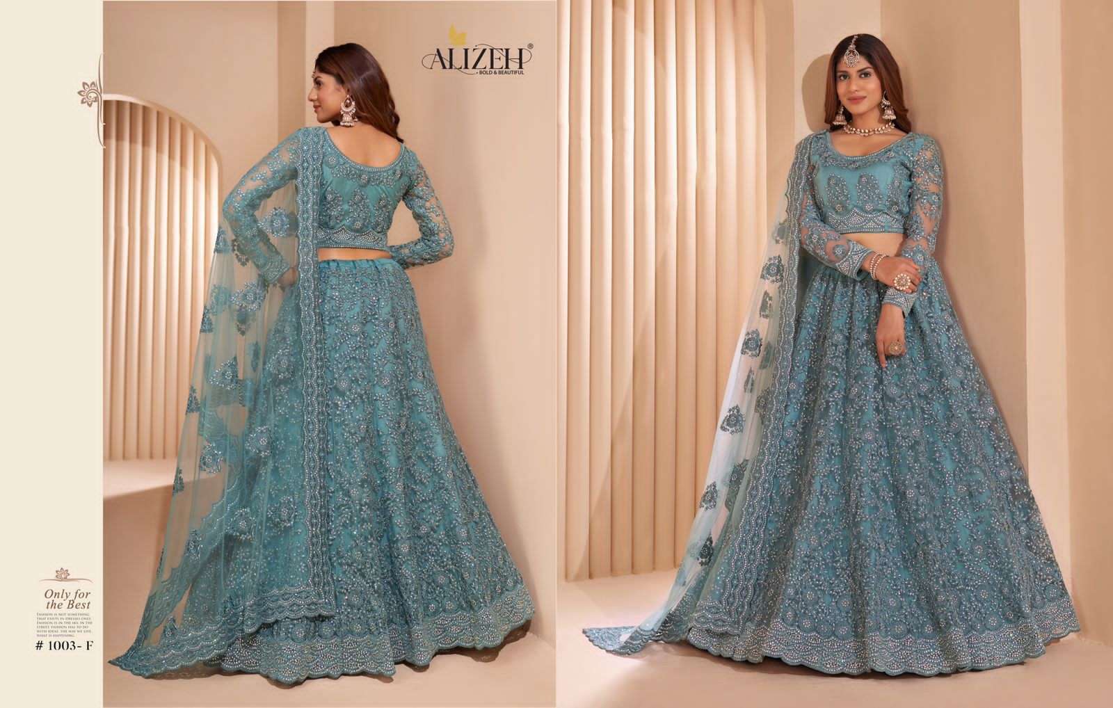 ALIZEH OFFICIAL BRIDEL HERITAGE COLOR SPLASH DESIGNER FANCY LEHENGA 