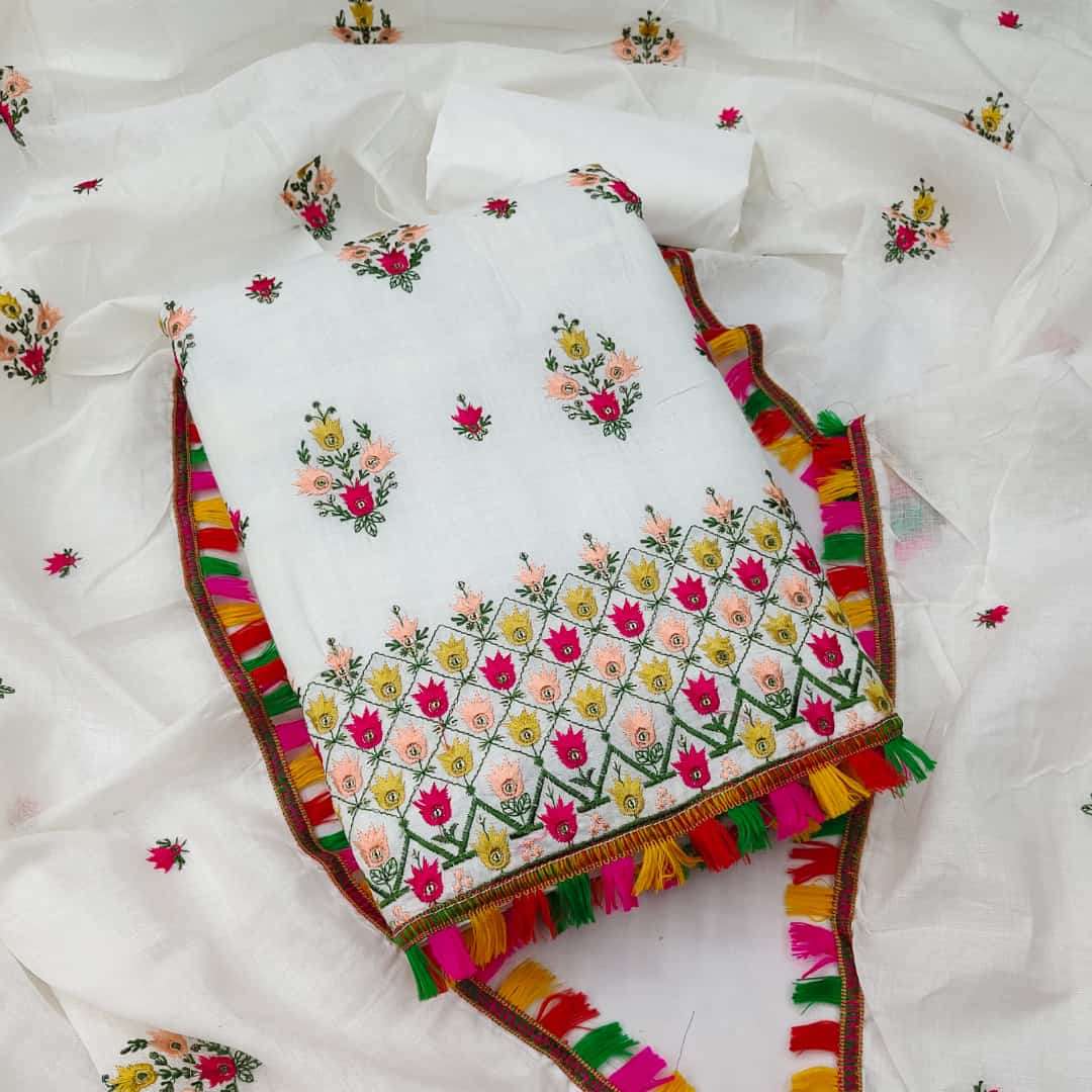 BT-07 DESIGNER PURE COTTON MULTI WORK NON CATALOG SUIT 