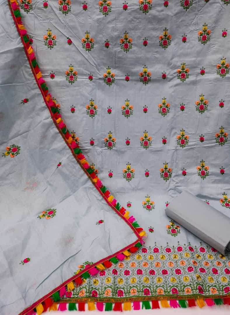 BT-07 DESIGNER PURE COTTON MULTI WORK NON CATALOG SUIT 