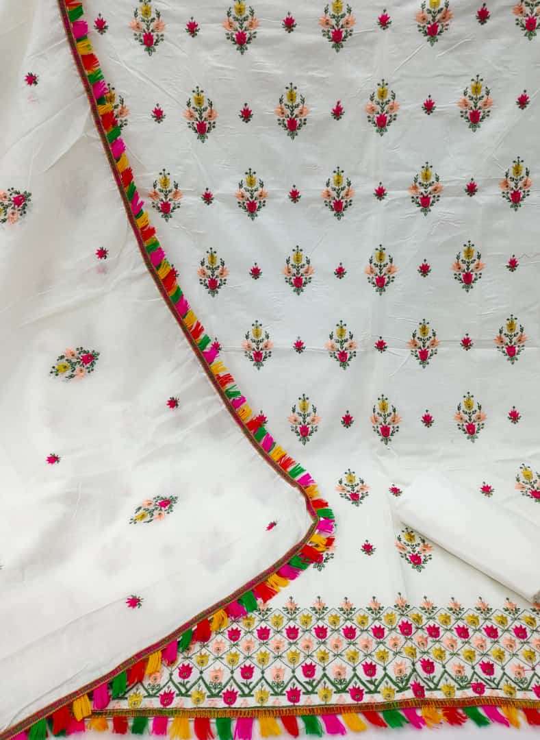 BT-07 DESIGNER PURE COTTON MULTI WORK NON CATALOG SUIT 