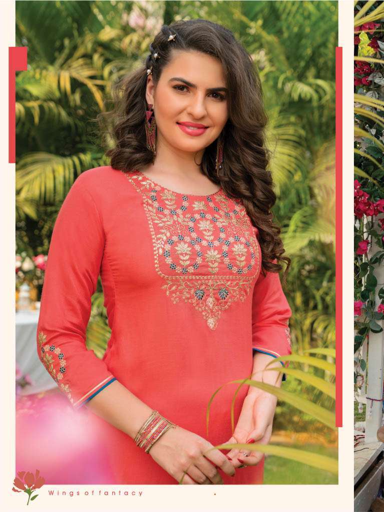 heritage kaya vol-2 series 201-207 rayon slub kurti 