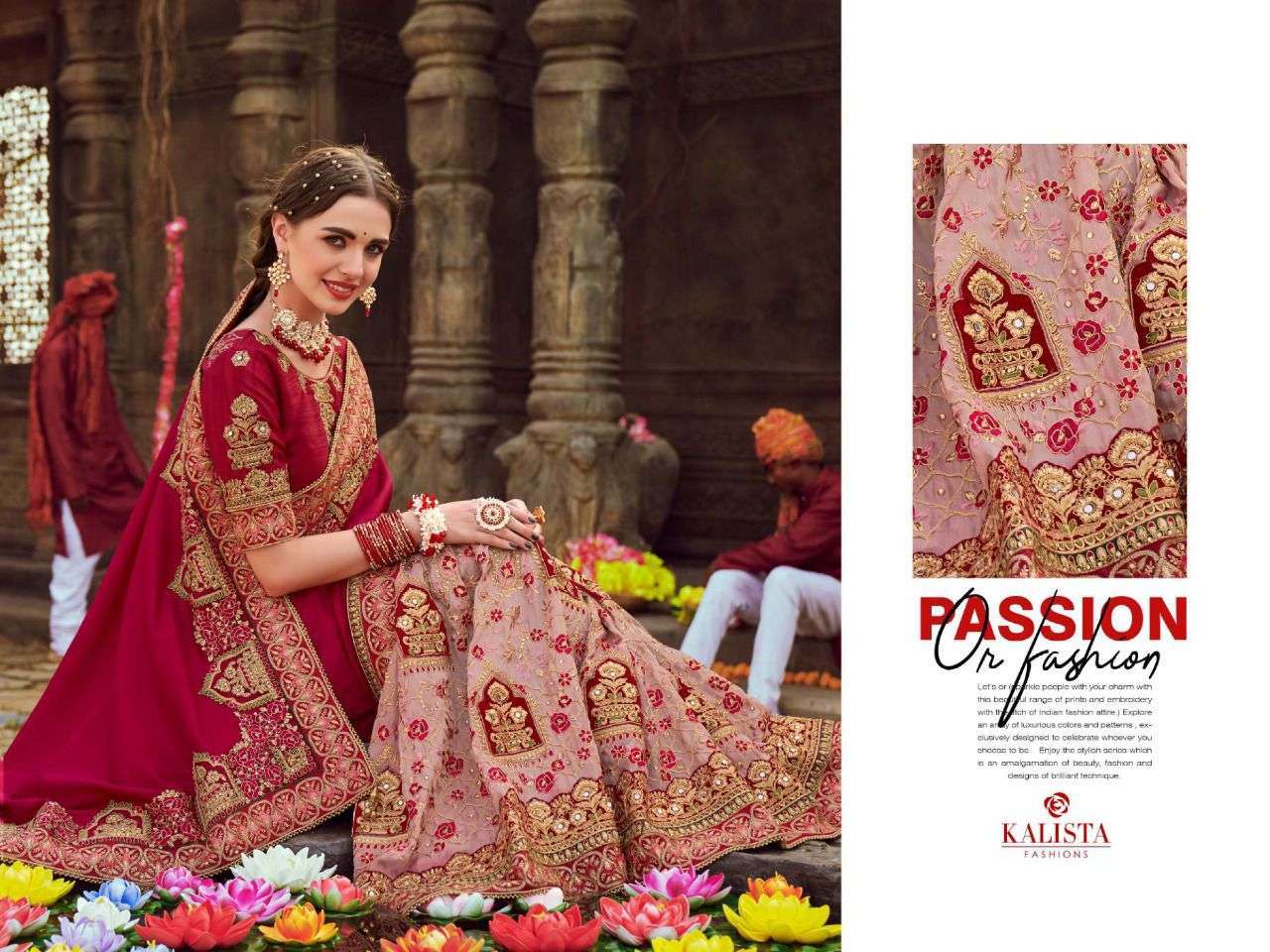 kalista khwaab vol 19 series 7012-7017 fancy fabric saree