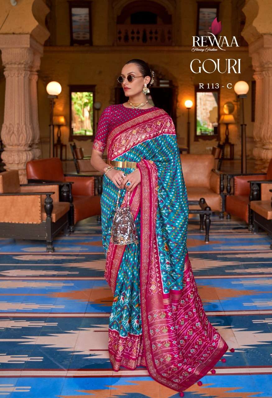 REWAA PATOLA 113 COLOR DESIGNER PATOLA SAREE 