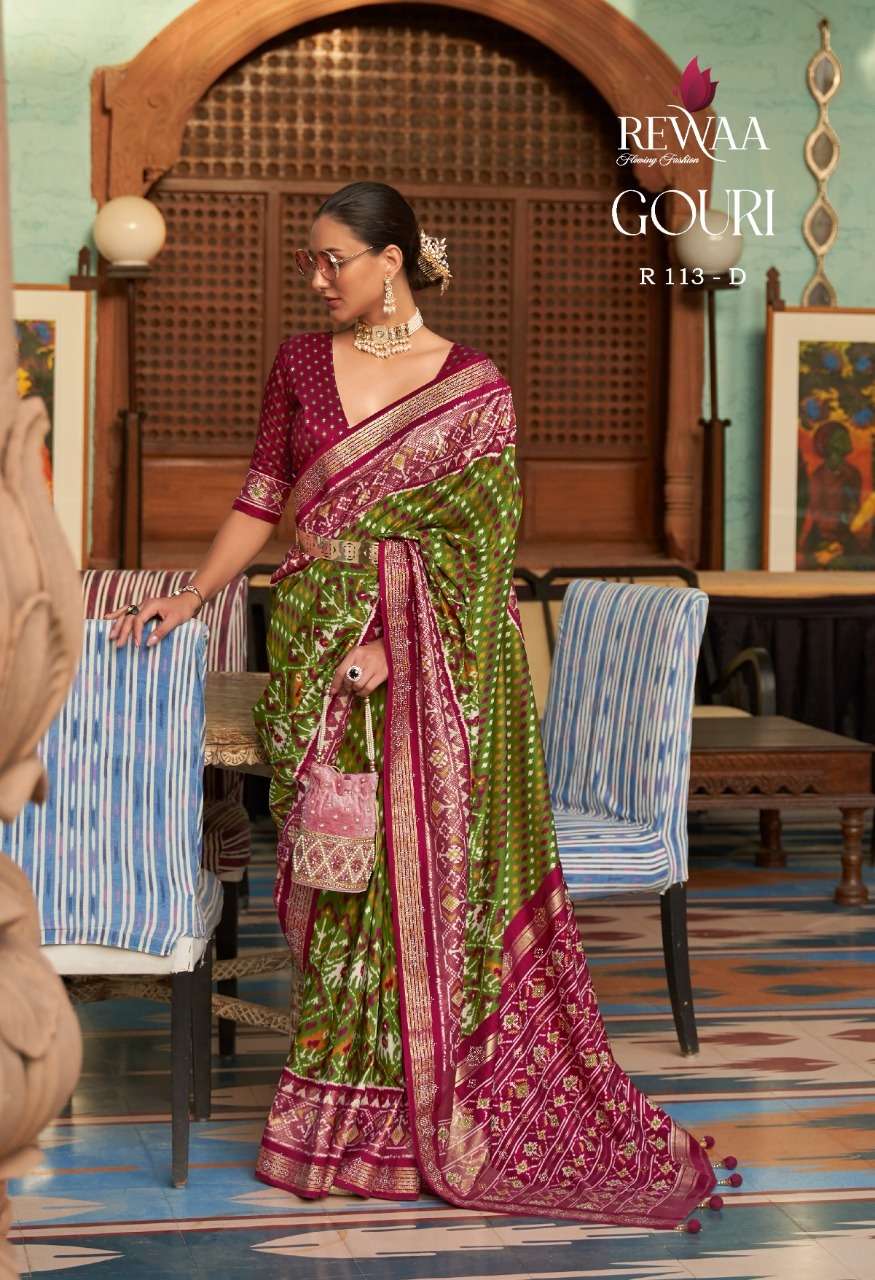 REWAA PATOLA 113 COLOR DESIGNER PATOLA SAREE 