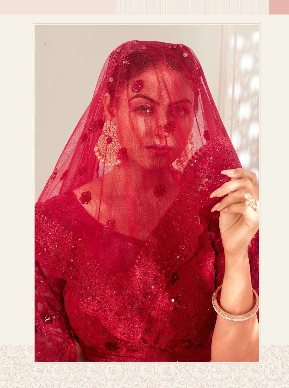 SENHORA ENGAGEMENT BRIDAL HERITAGE VOL-9 DESIGNER NET LEHENGA 