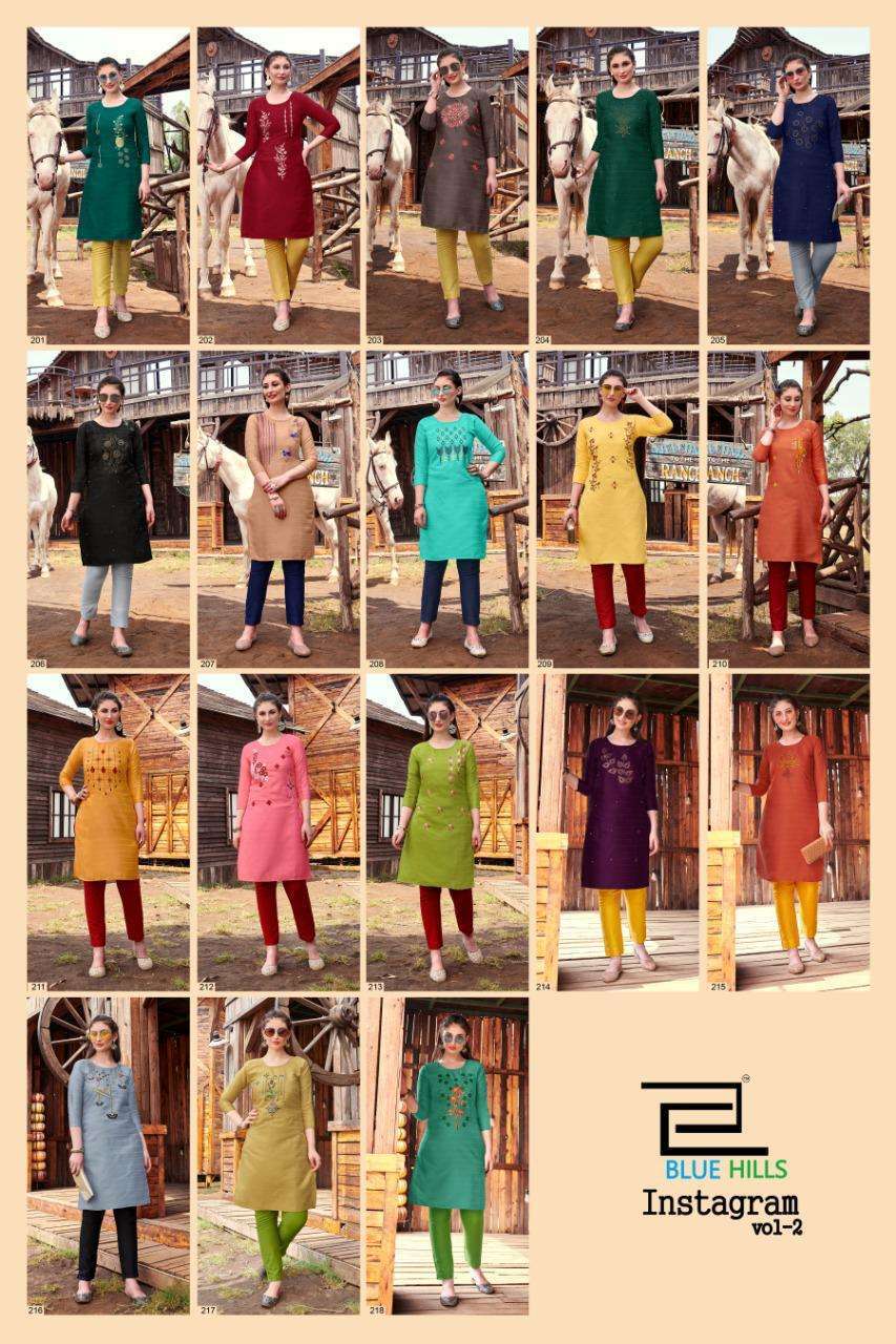 Blue Hills Instagram Vol 2 series 201-218 cotton kurti